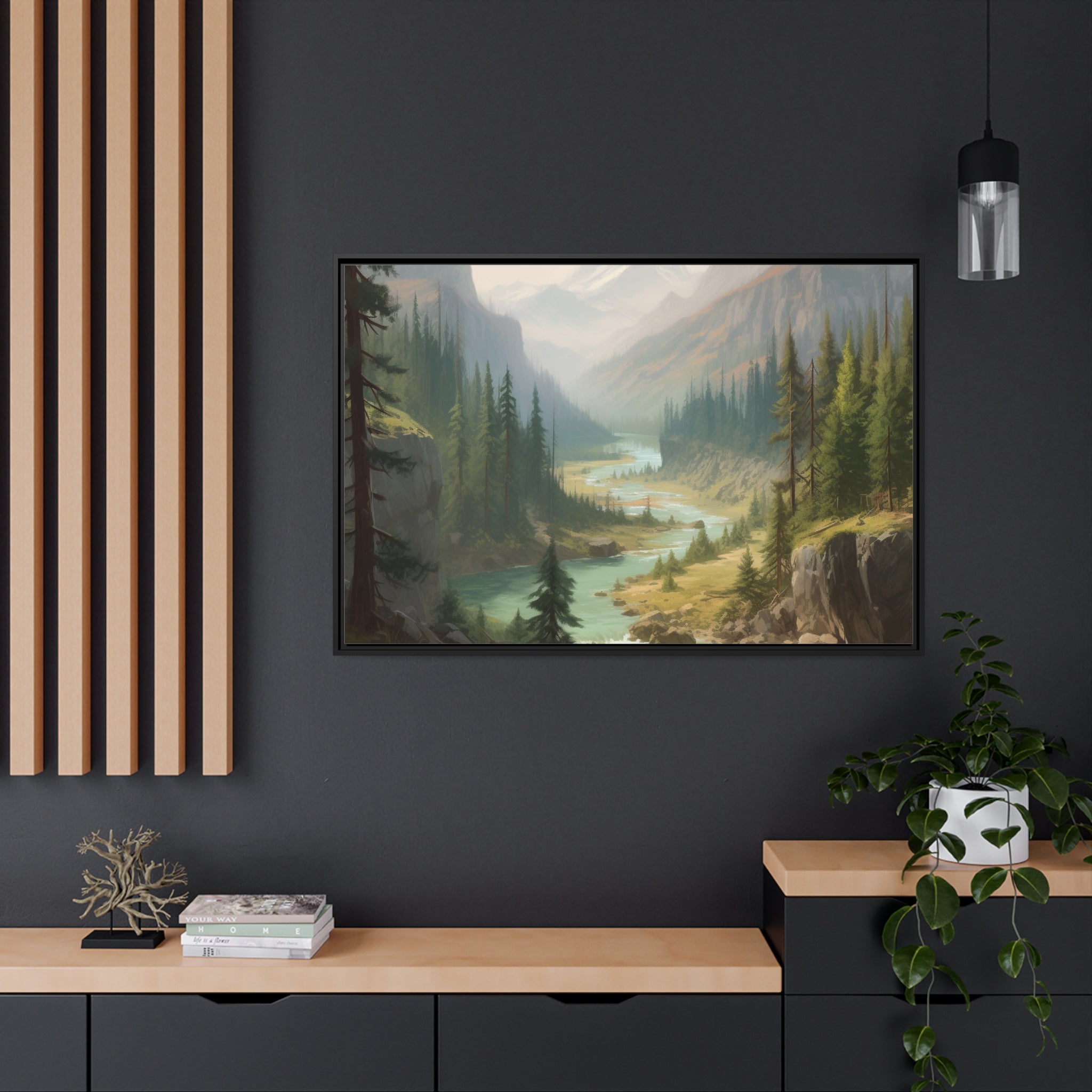 Forest I Matte Canvas, Black Frame