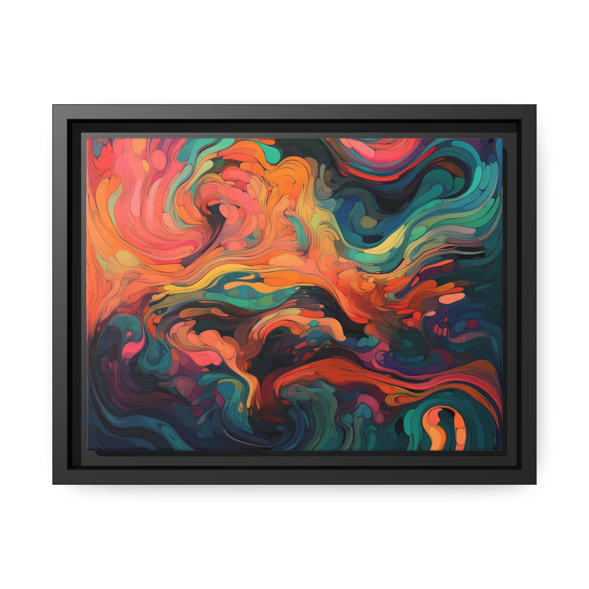 Modern Abstract II Matte Canvas, Black Frame