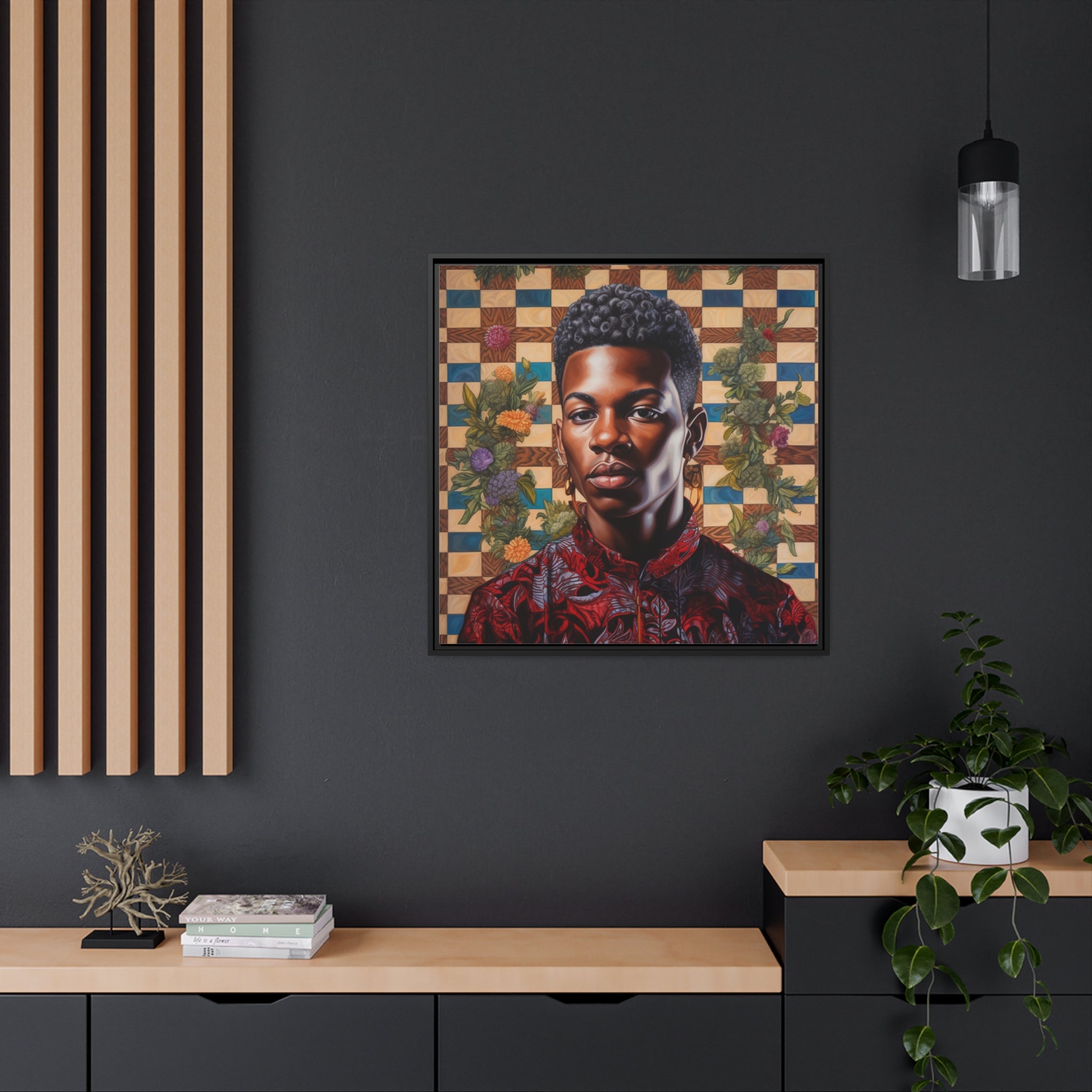 Black Boy Joy I Wall Art Matte Canvas, Black Frame