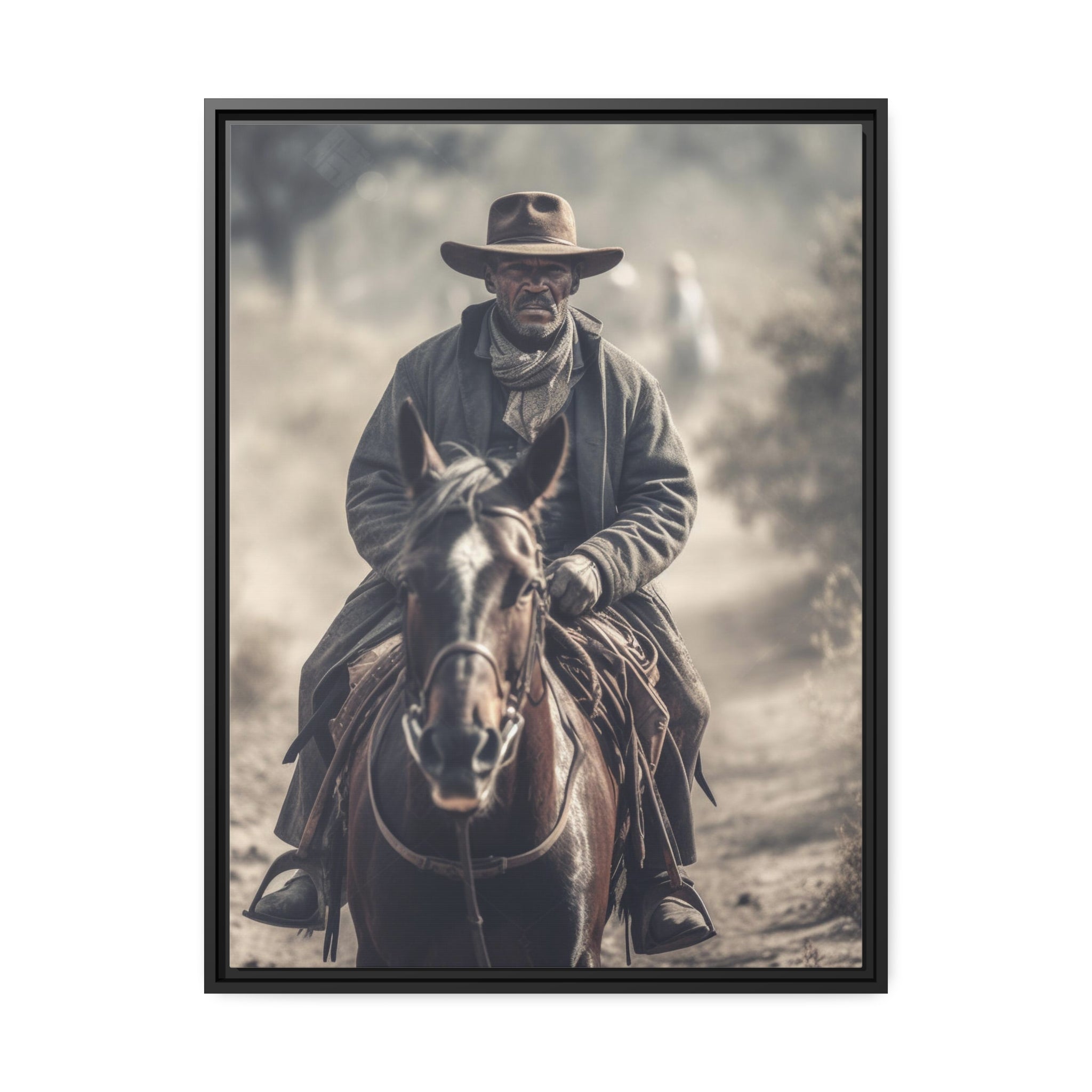 Cowboy II Matte Canvas, Black Frame