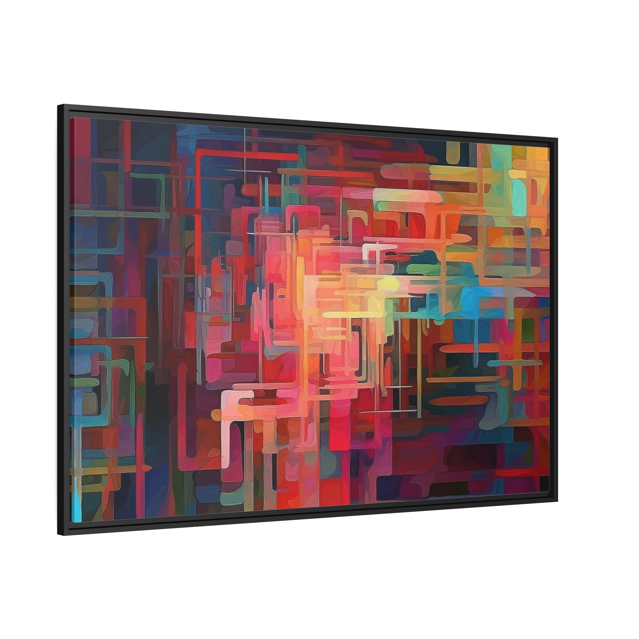 Modern Abstract III Matte Canvas, Black Frame