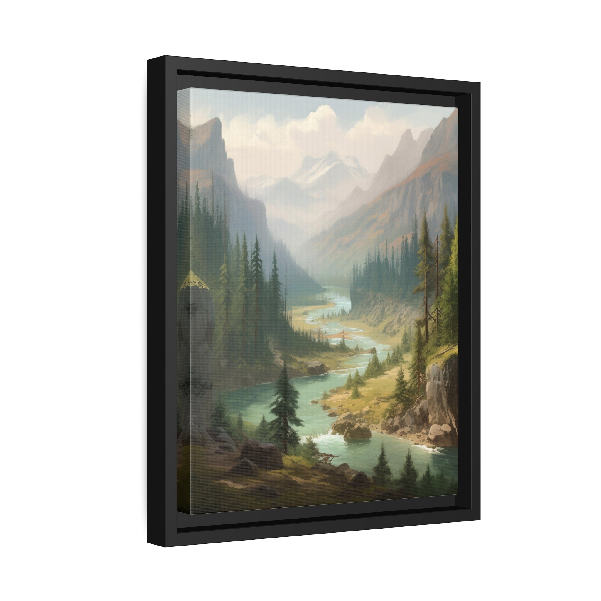 Forest I Matte Canvas, Black Frame