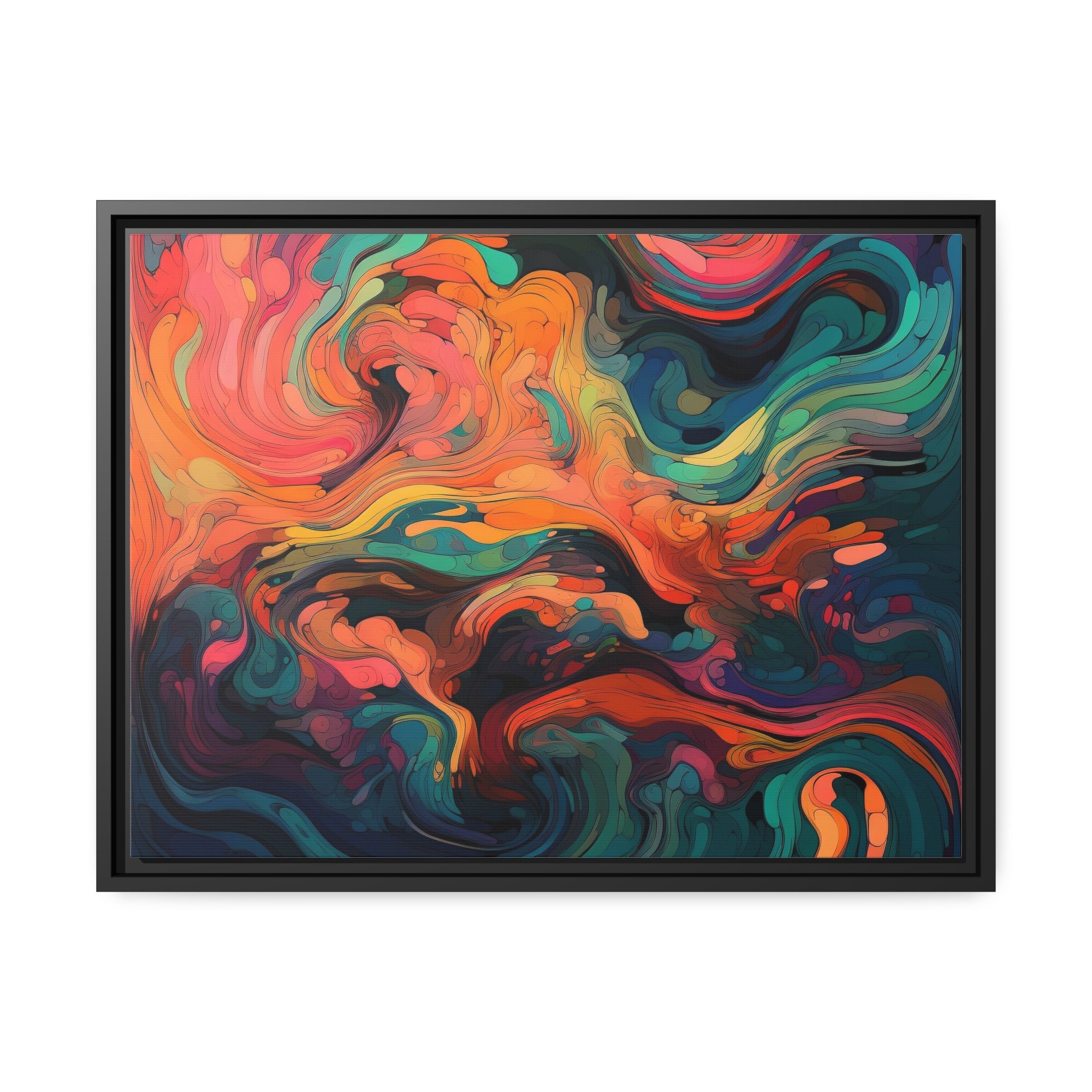 Modern Abstract II Matte Canvas, Black Frame