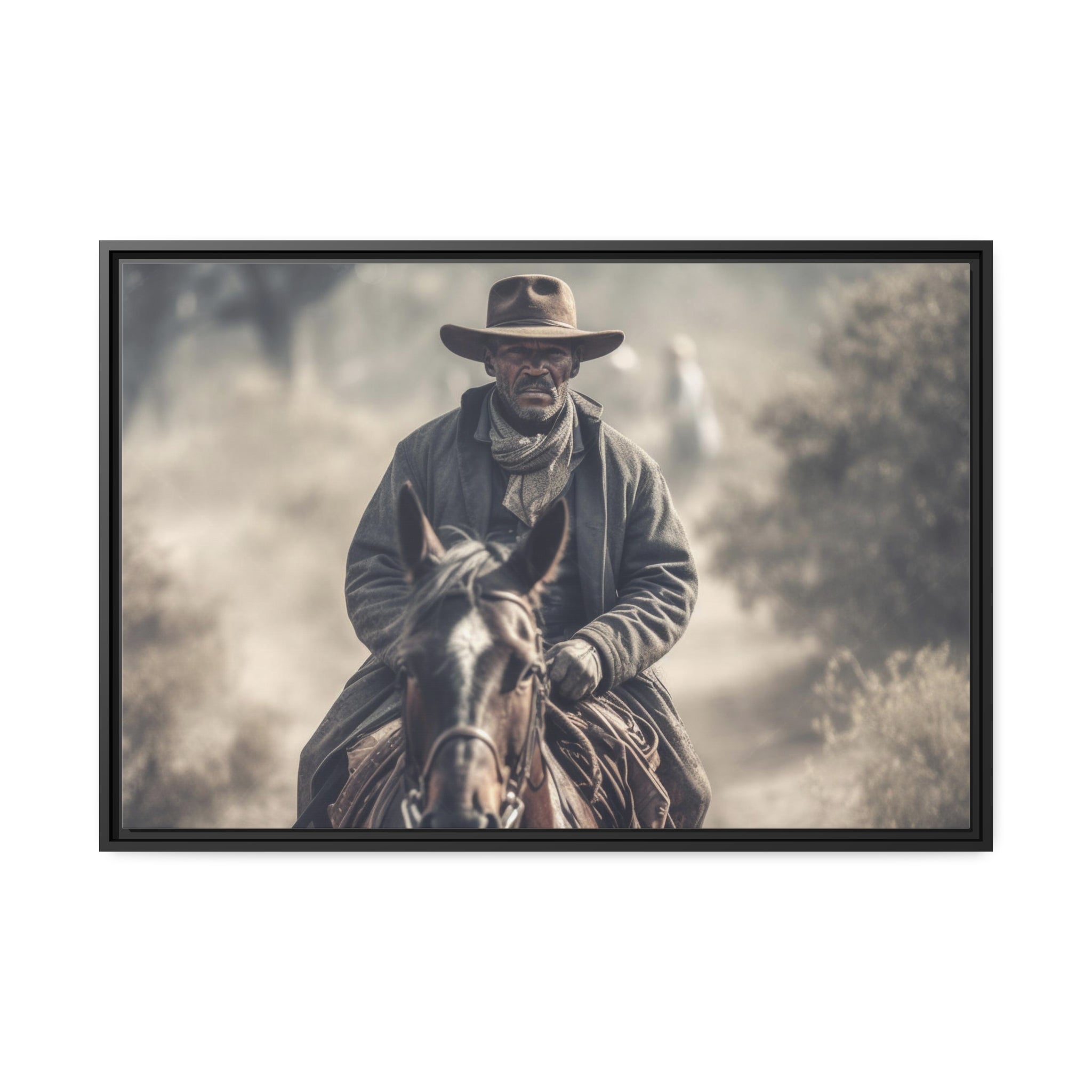 Cowboy II Matte Canvas, Black Frame