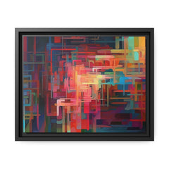 Modern Abstract III Matte Canvas, Black Frame