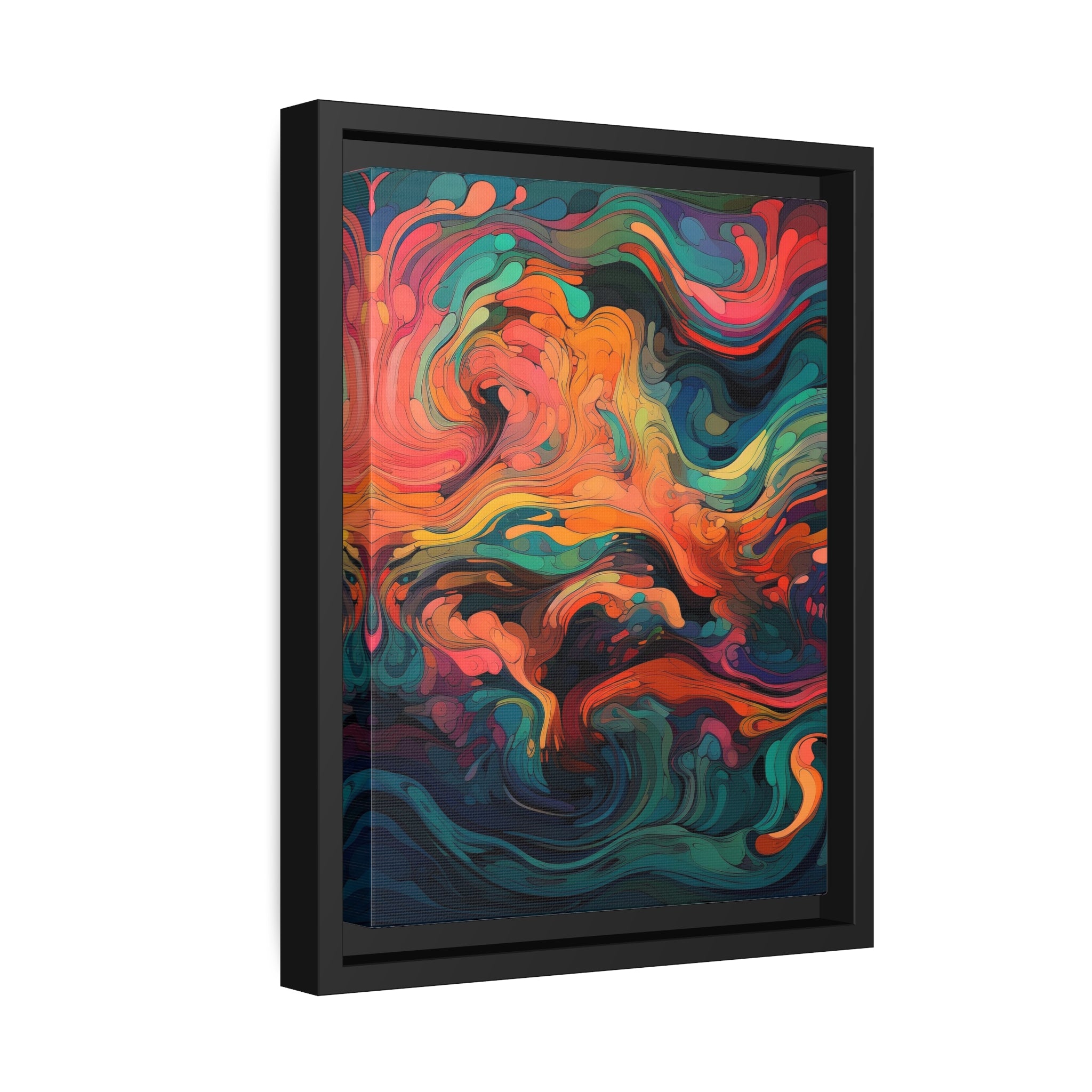 Modern Abstract II Matte Canvas, Black Frame