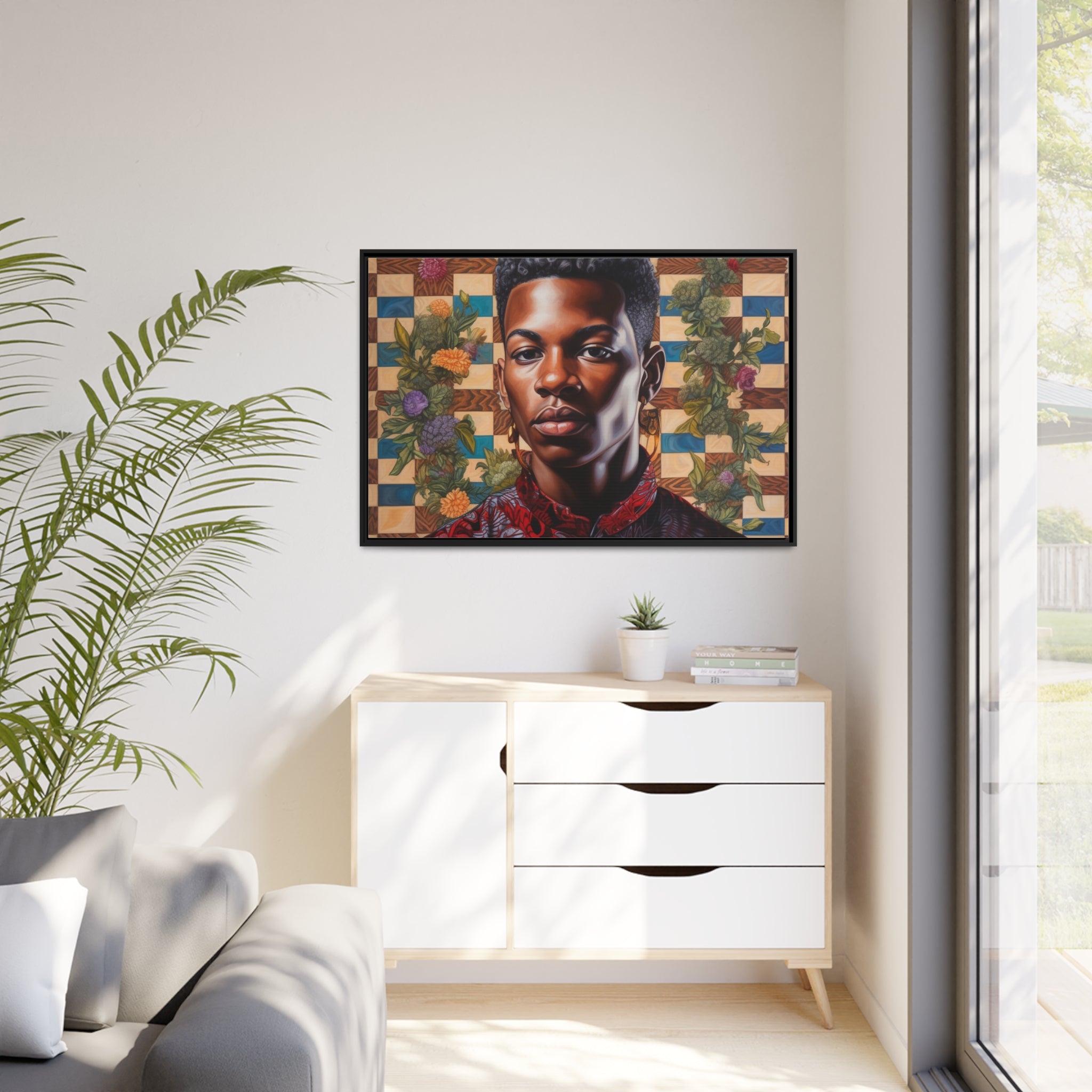 Black Boy Joy I Wall Art Matte Canvas, Black Frame