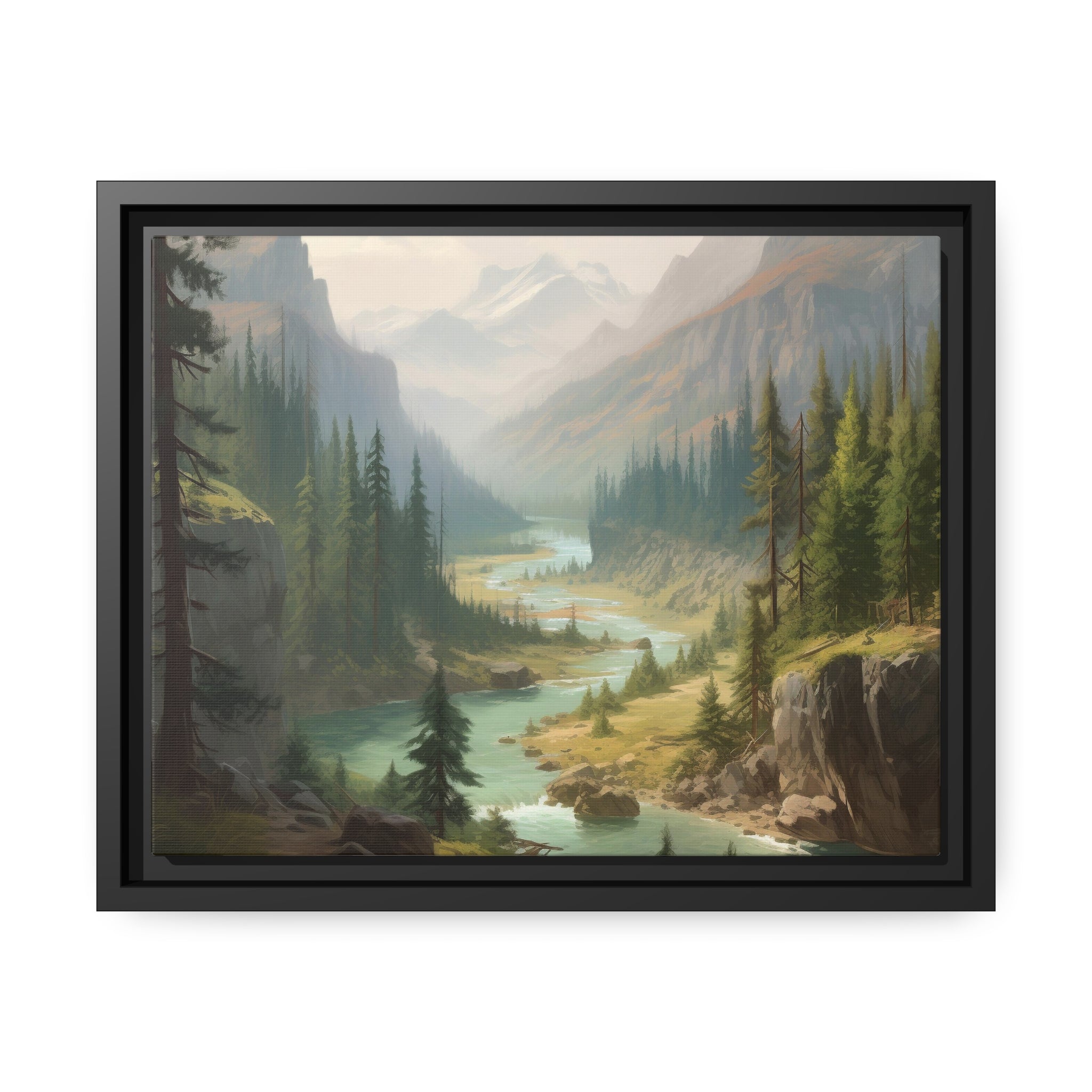 Forest I Matte Canvas, Black Frame