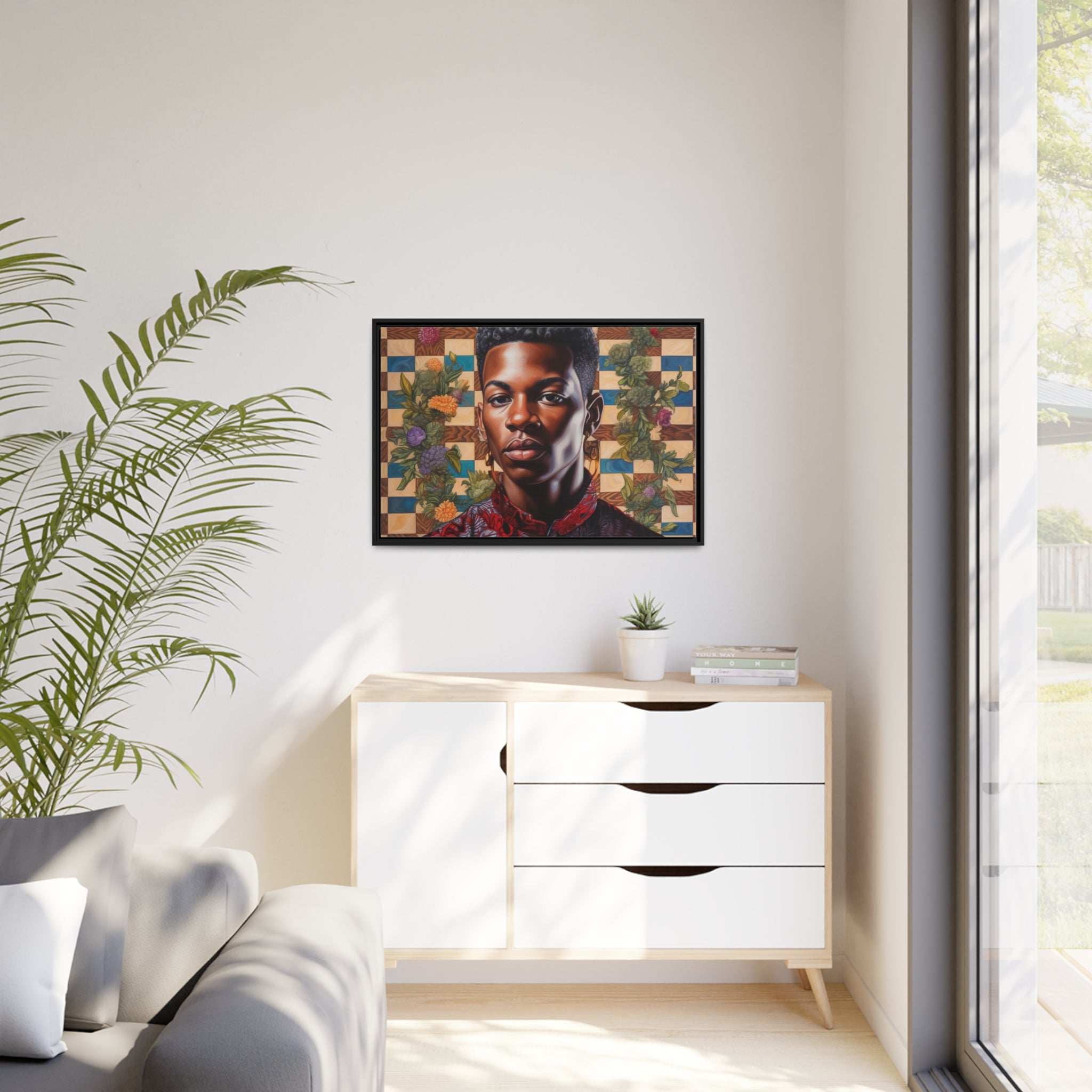 Black Boy Joy I Wall Art Matte Canvas, Black Frame