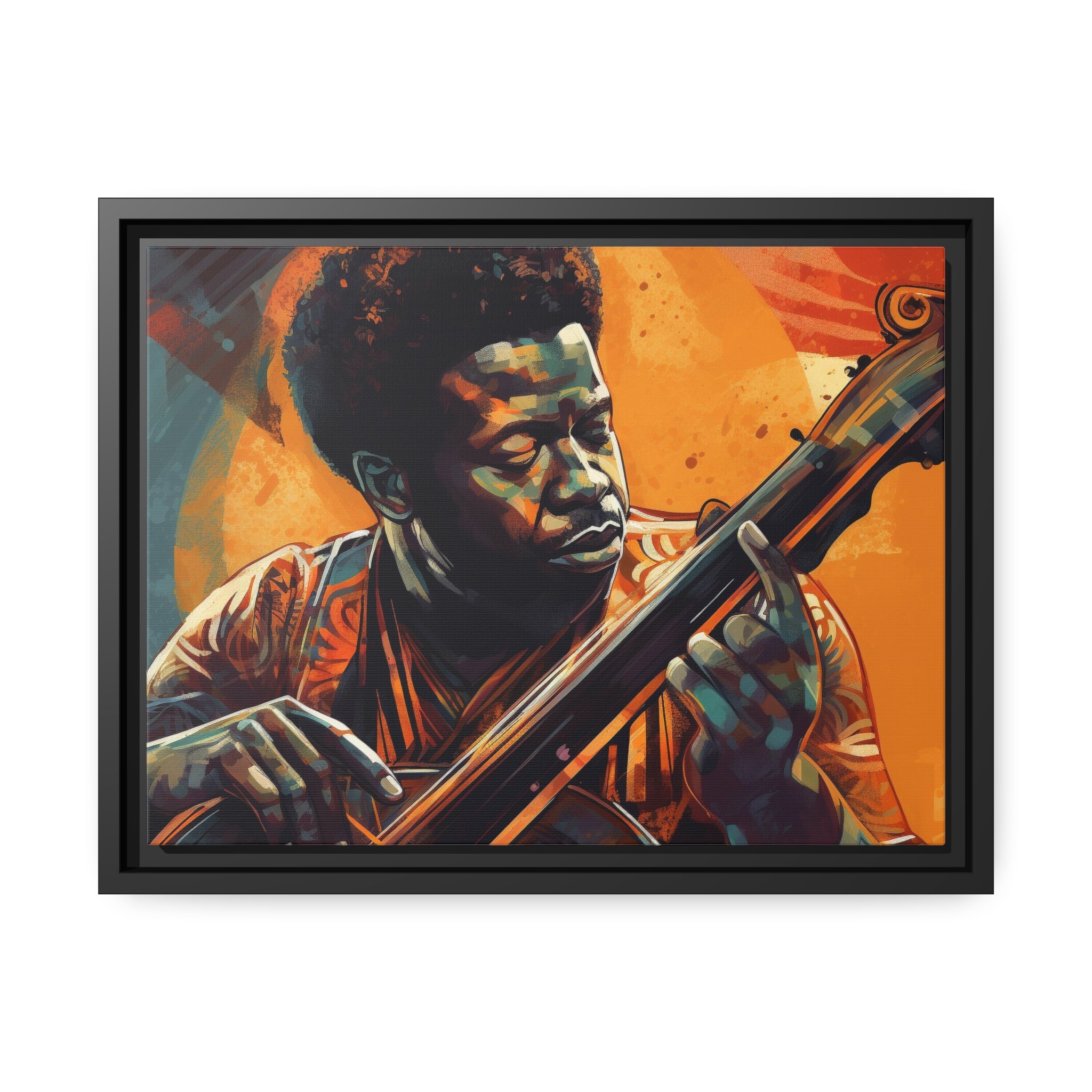 Musician I Matte Canvas, Black Frame