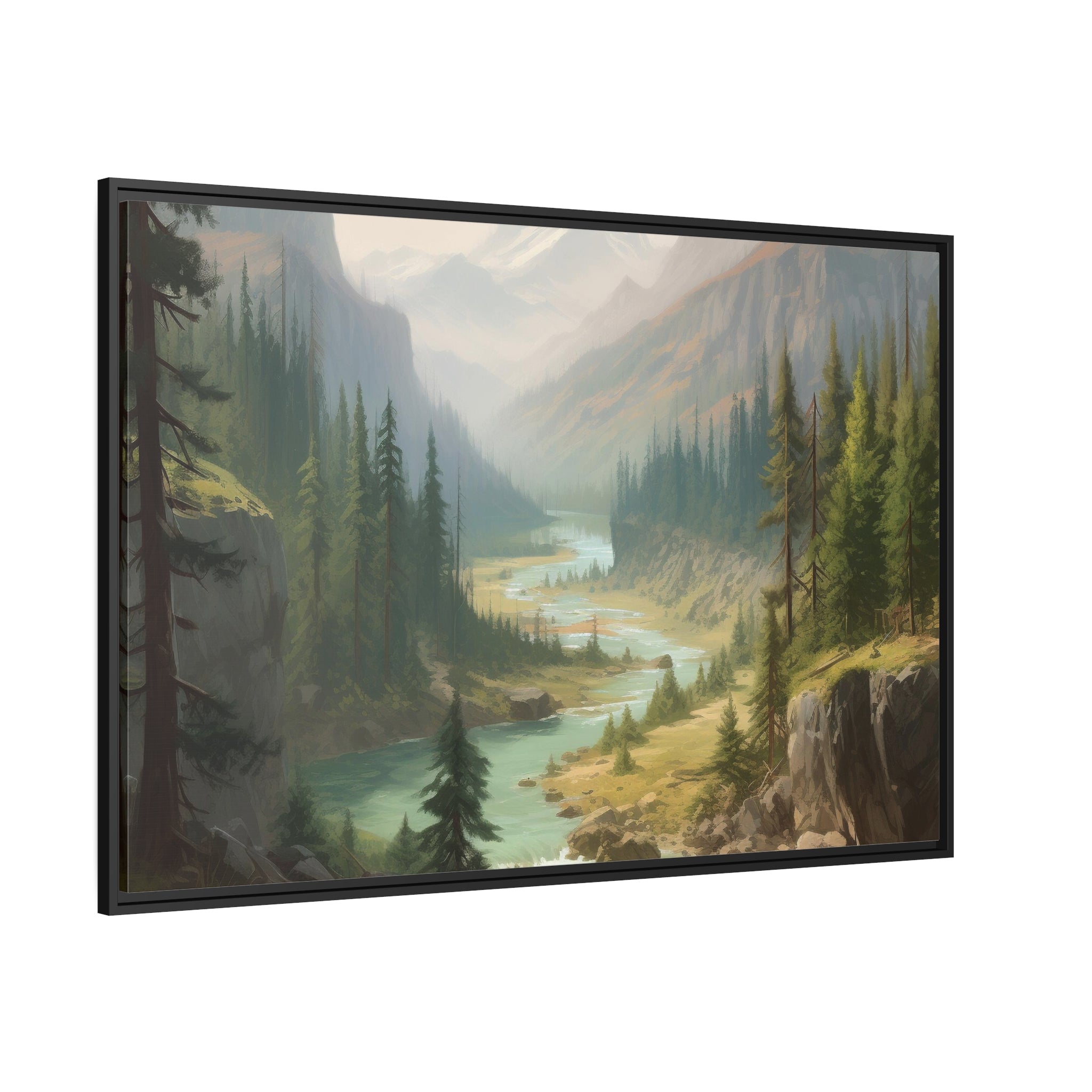 Forest I Matte Canvas, Black Frame