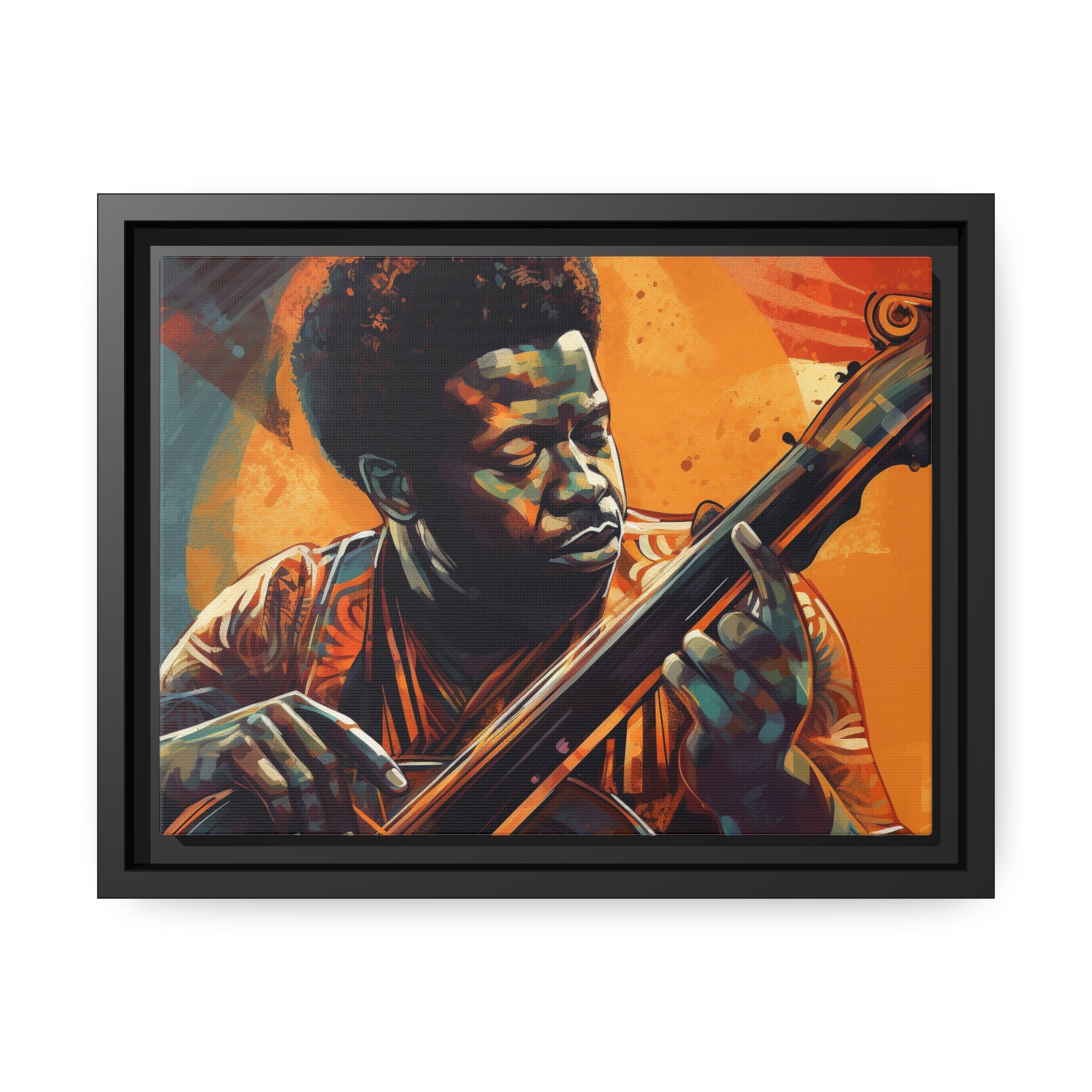 Musician I Matte Canvas, Black Frame