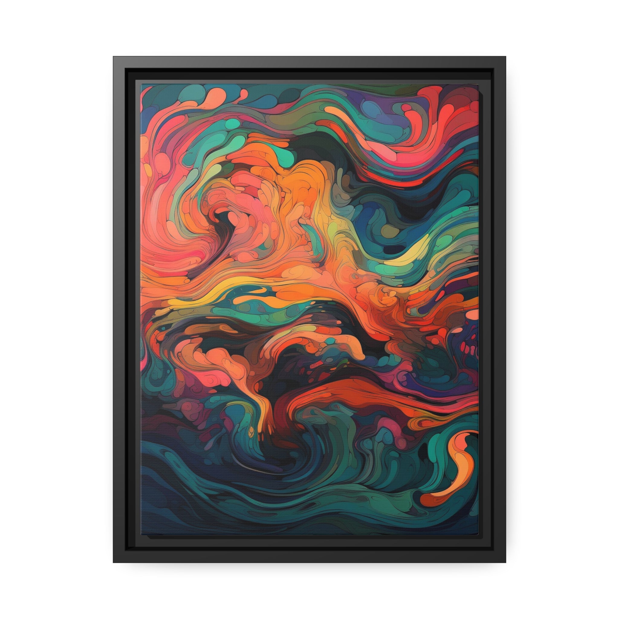 Modern Abstract II Matte Canvas, Black Frame