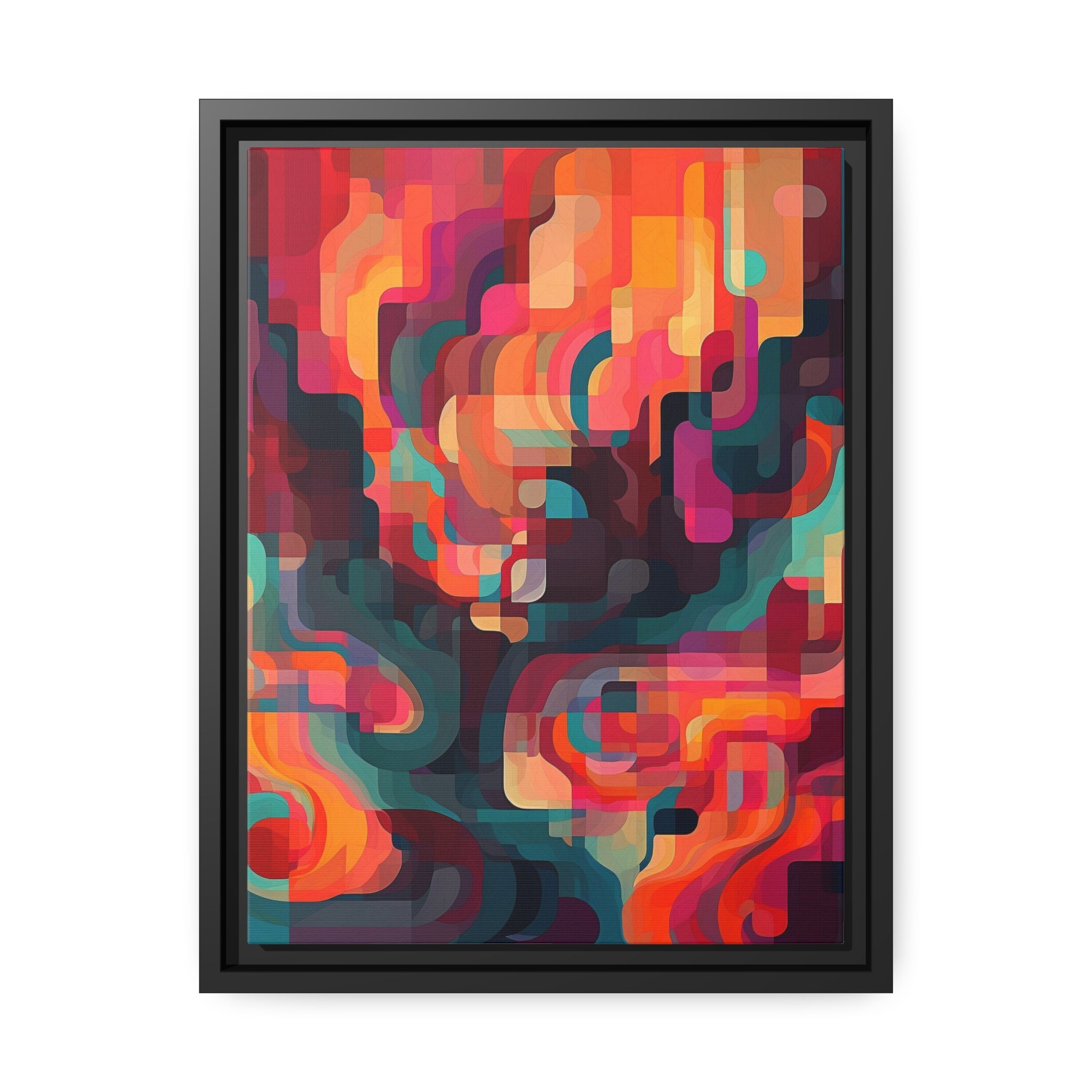 Modern Abstract I Matte Canvas, Black Frame