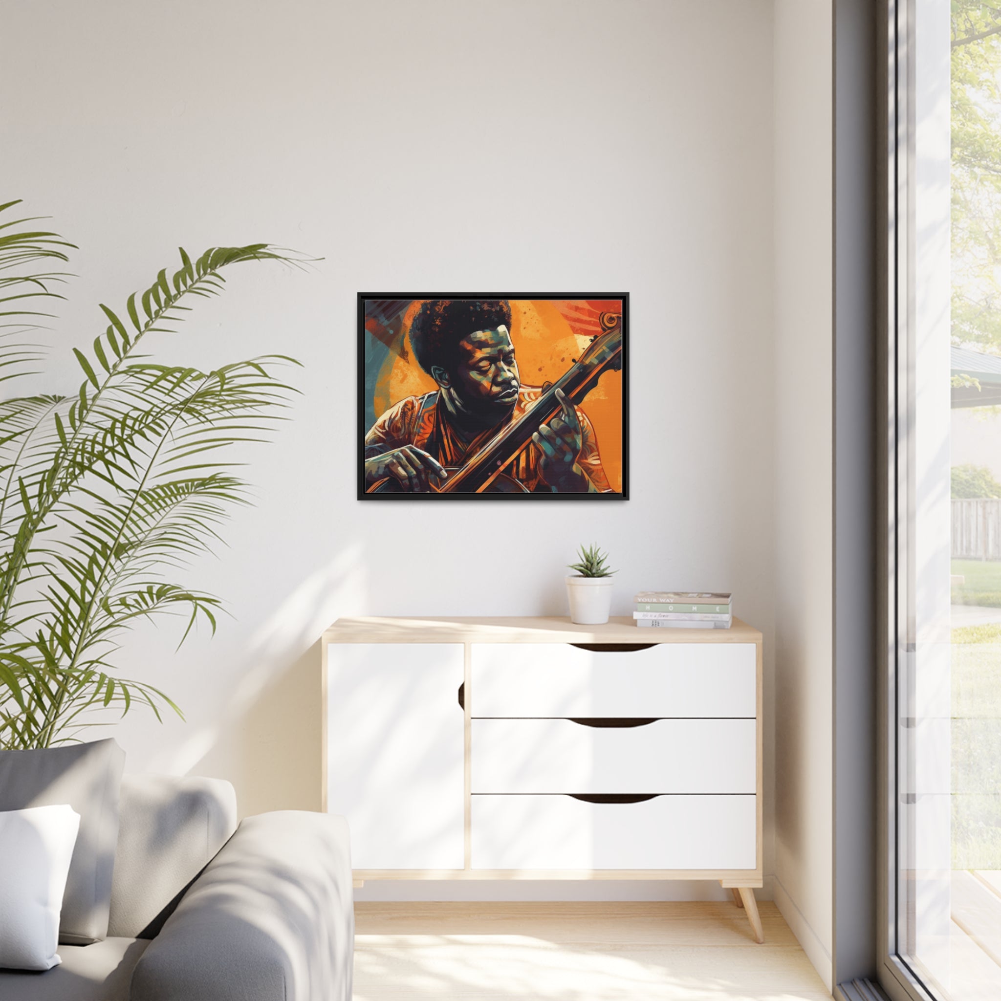 Musician I Matte Canvas, Black Frame