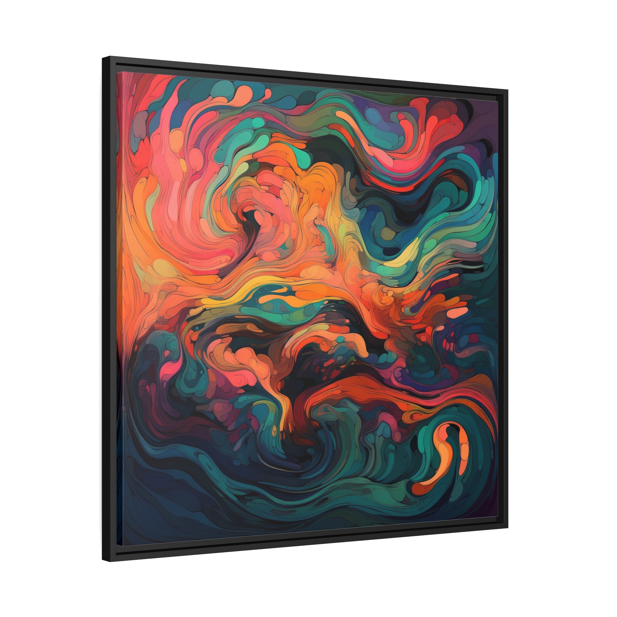 Modern Abstract II Matte Canvas, Black Frame