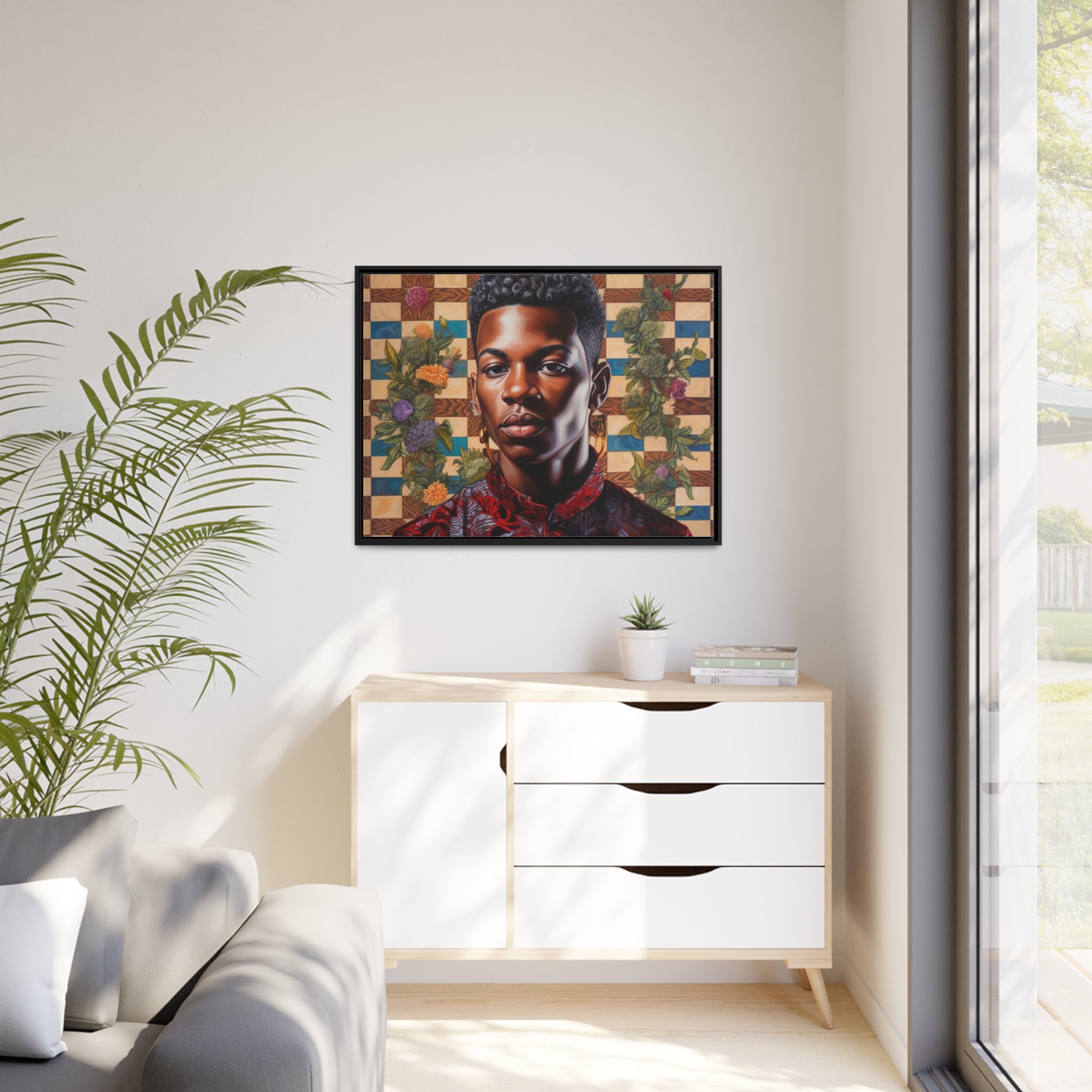 Black Boy Joy I Wall Art Matte Canvas, Black Frame