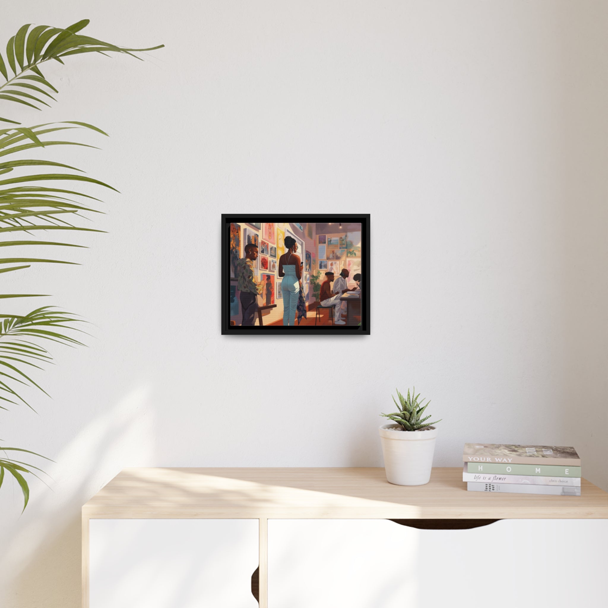 Art Gallery II Matte Canvas, Black Frame