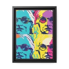 Pop Art Inspired by Andy B Matte Canvas, Black Frame