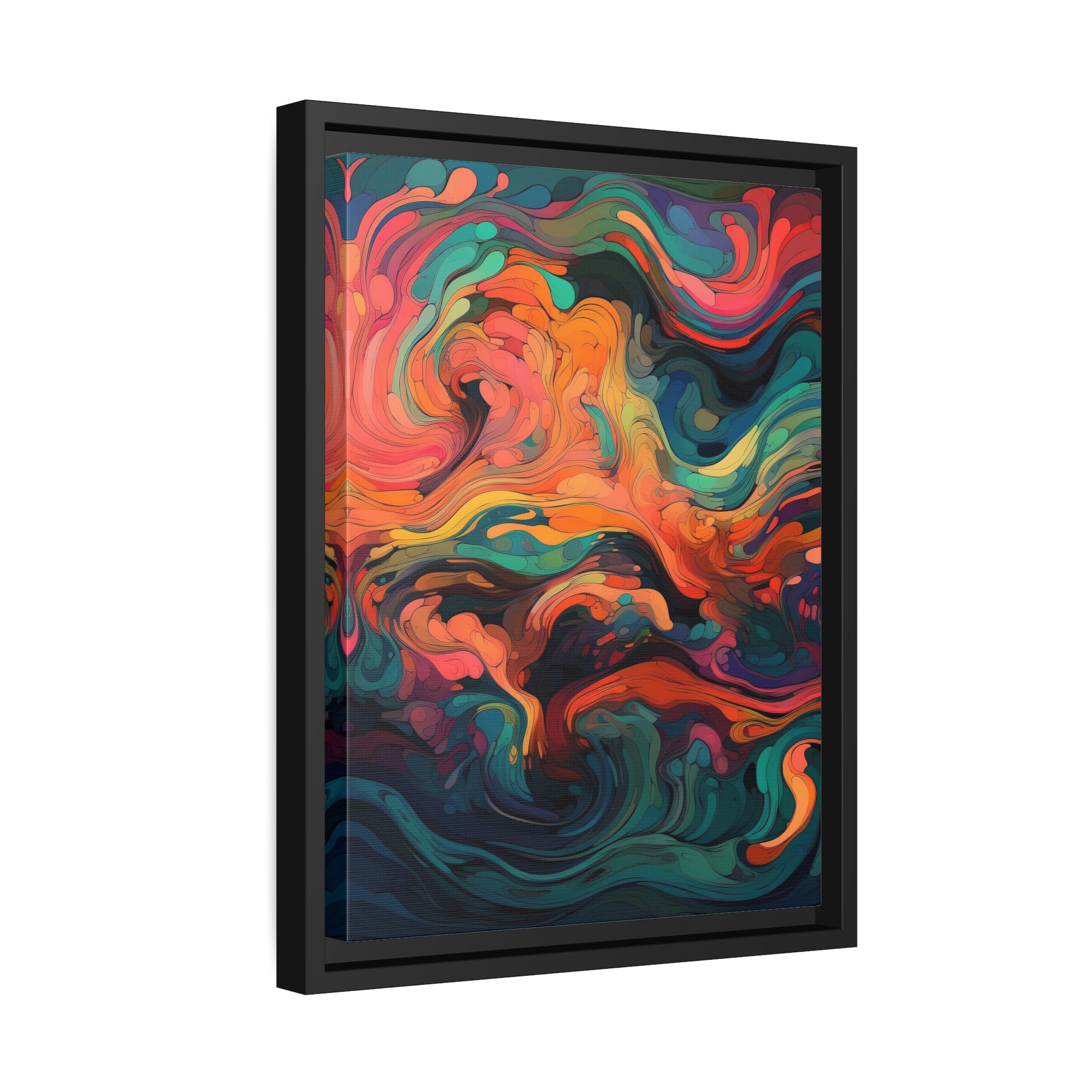 Modern Abstract II Matte Canvas, Black Frame