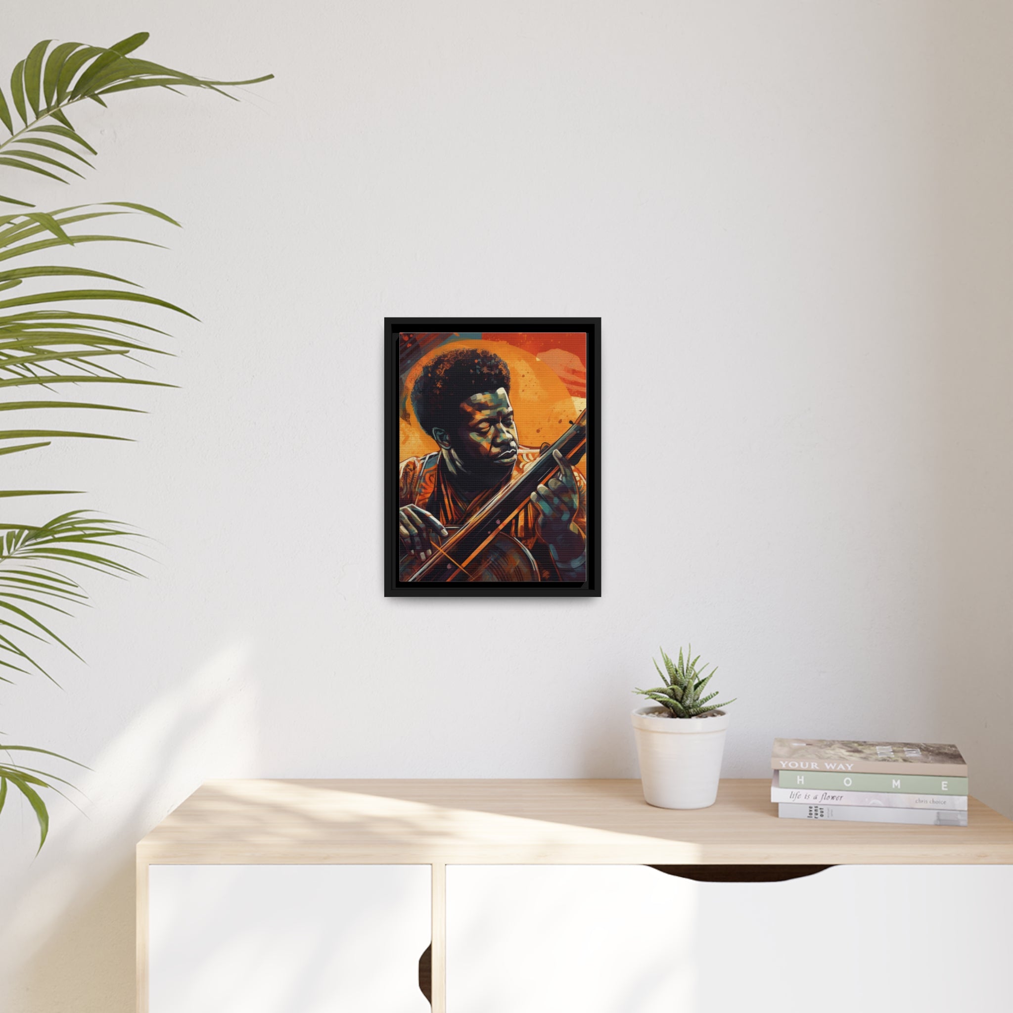 Musician I Matte Canvas, Black Frame