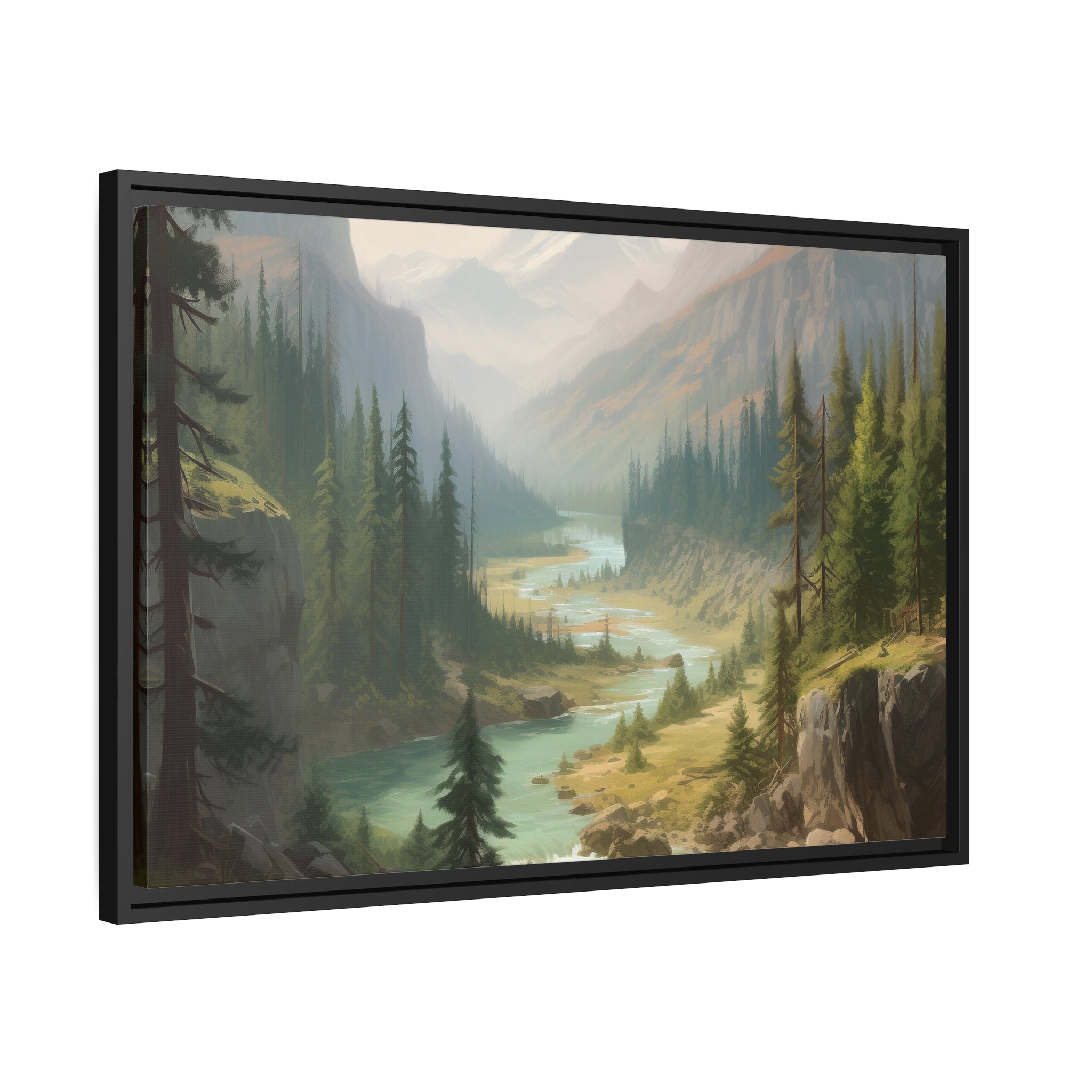 Forest I Matte Canvas, Black Frame