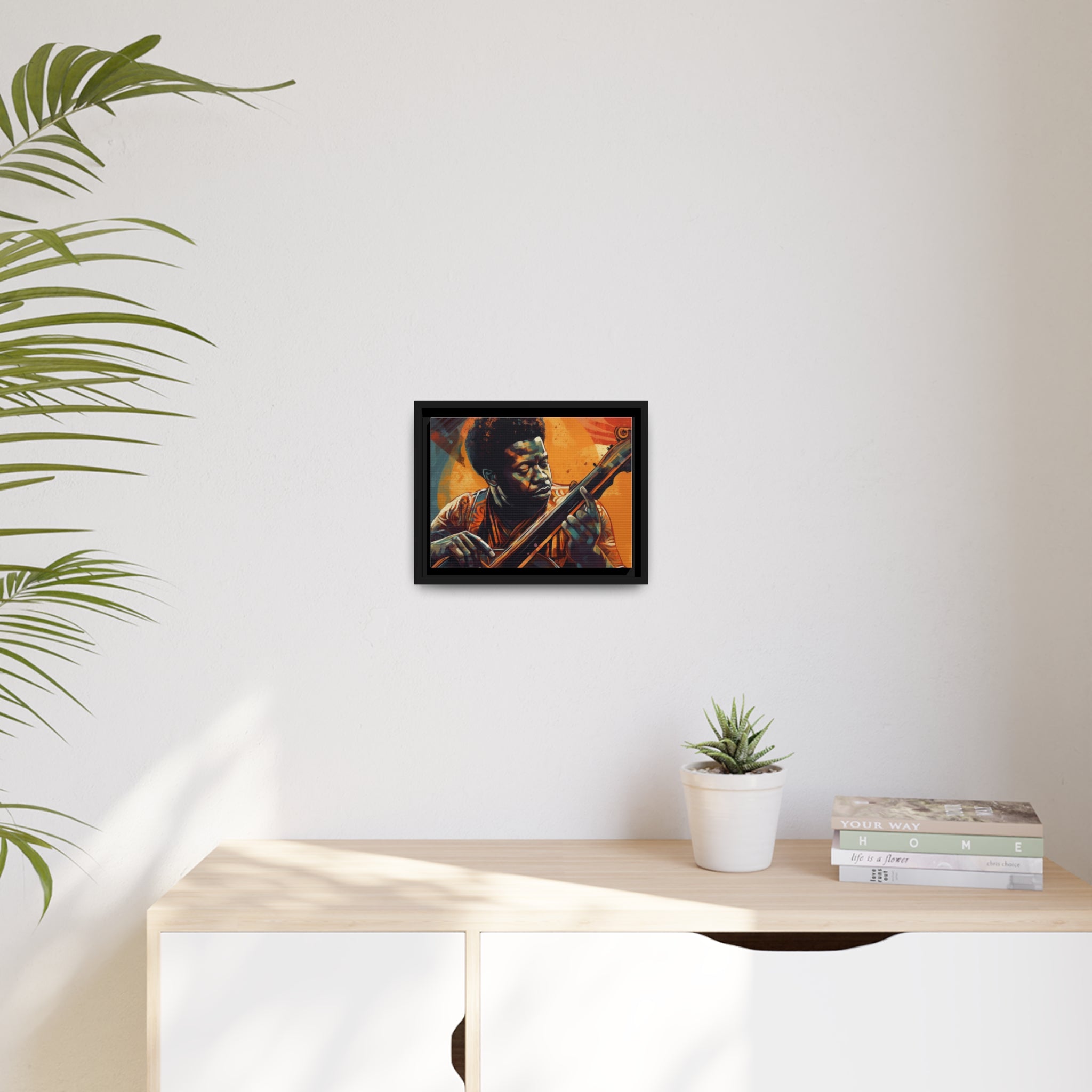 Musician I Matte Canvas, Black Frame