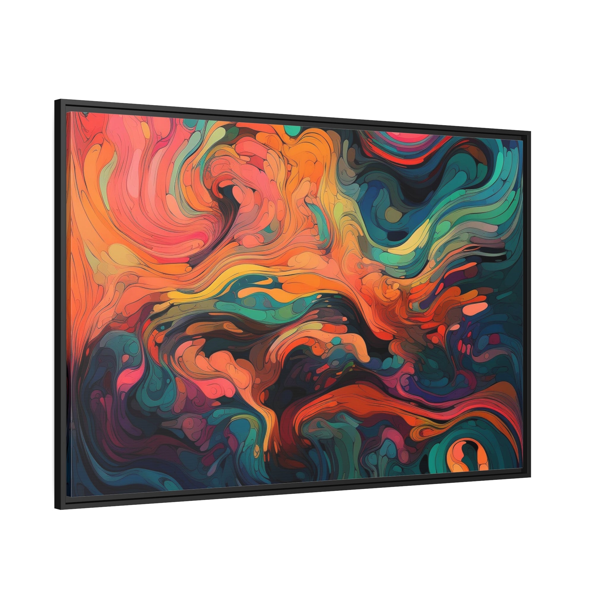 Modern Abstract II Matte Canvas, Black Frame