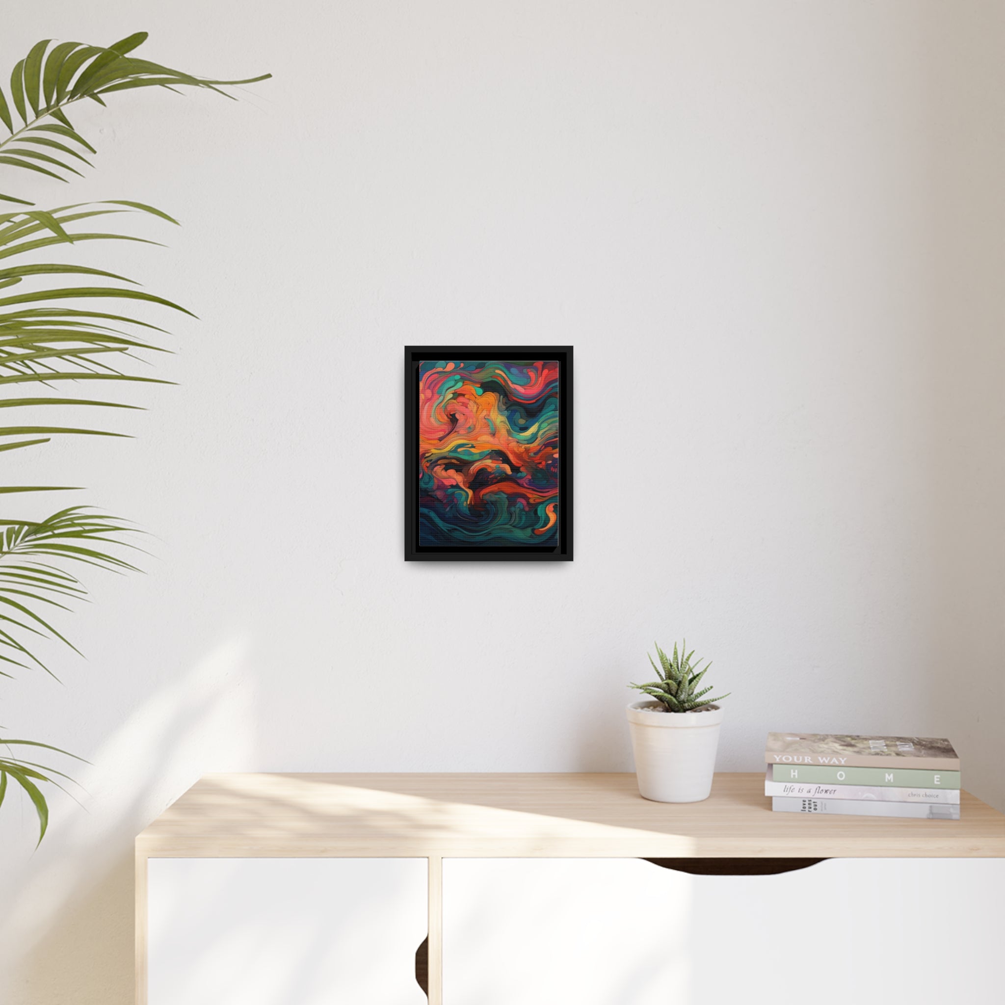 Modern Abstract II Matte Canvas, Black Frame