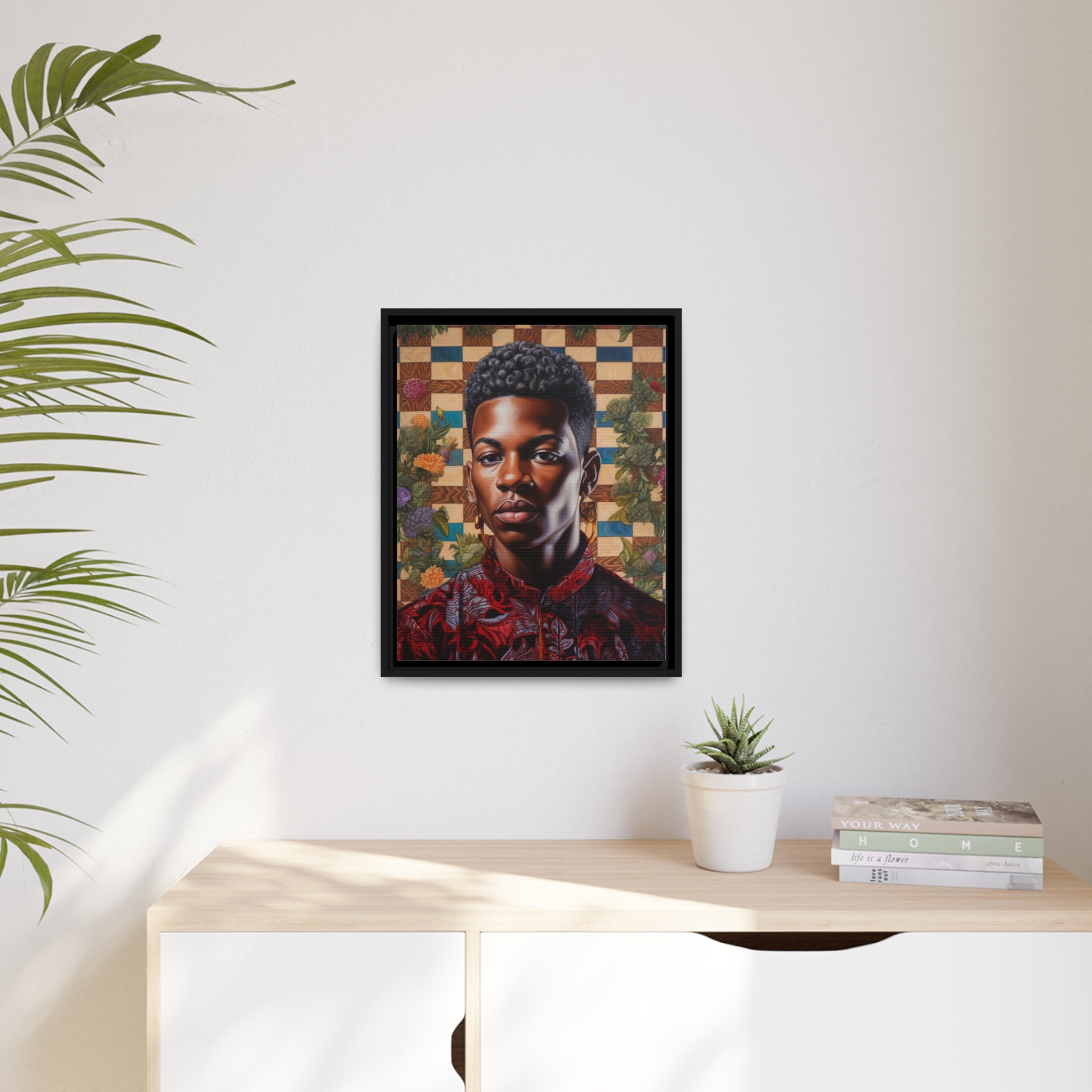 Black Boy Joy I Wall Art Matte Canvas, Black Frame