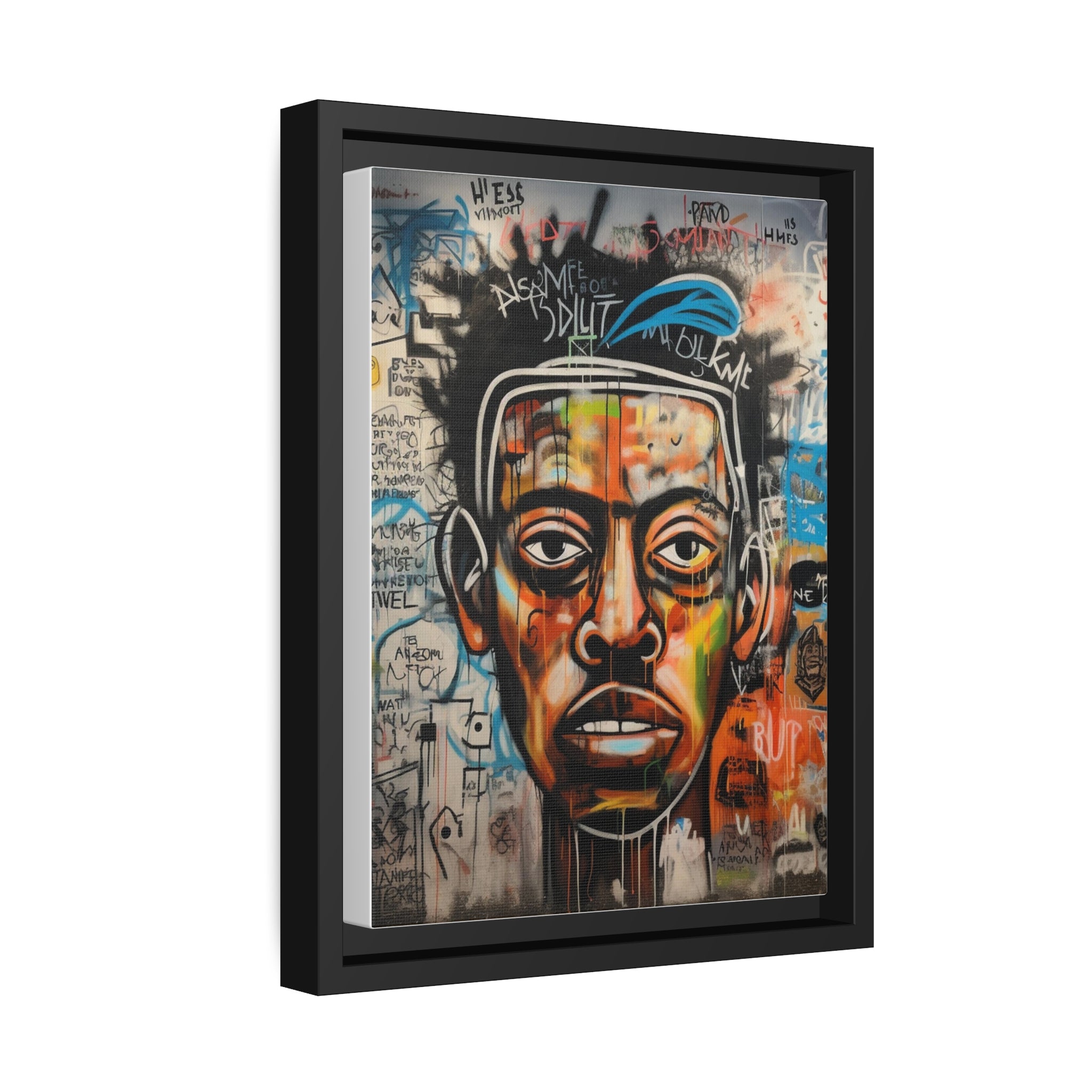 Wall Art Inspired by Jean Mic Matte Canvas, Black Frame