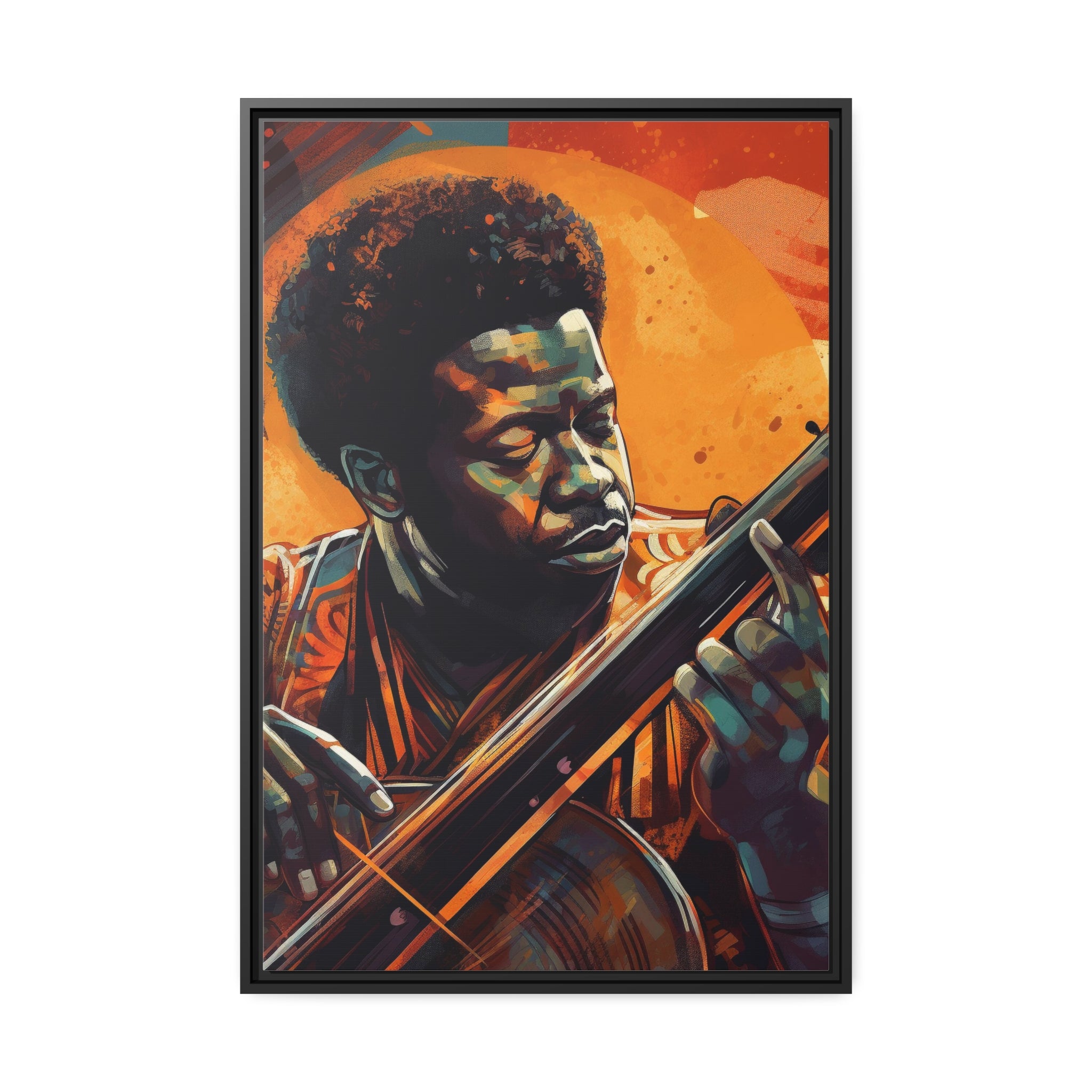 Musician I Matte Canvas, Black Frame