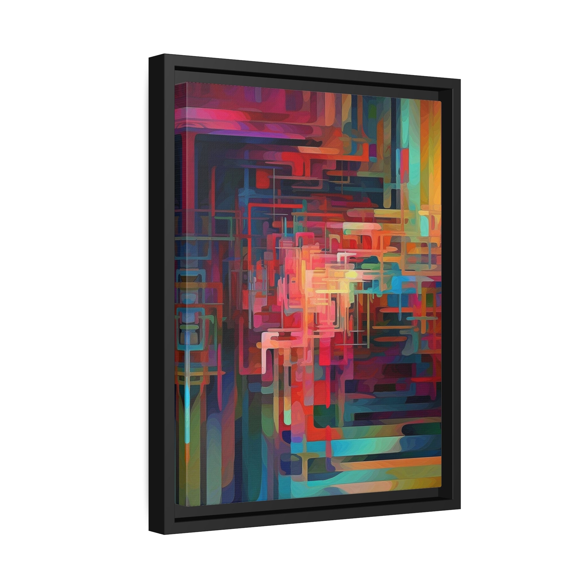 Modern Abstract III Matte Canvas, Black Frame