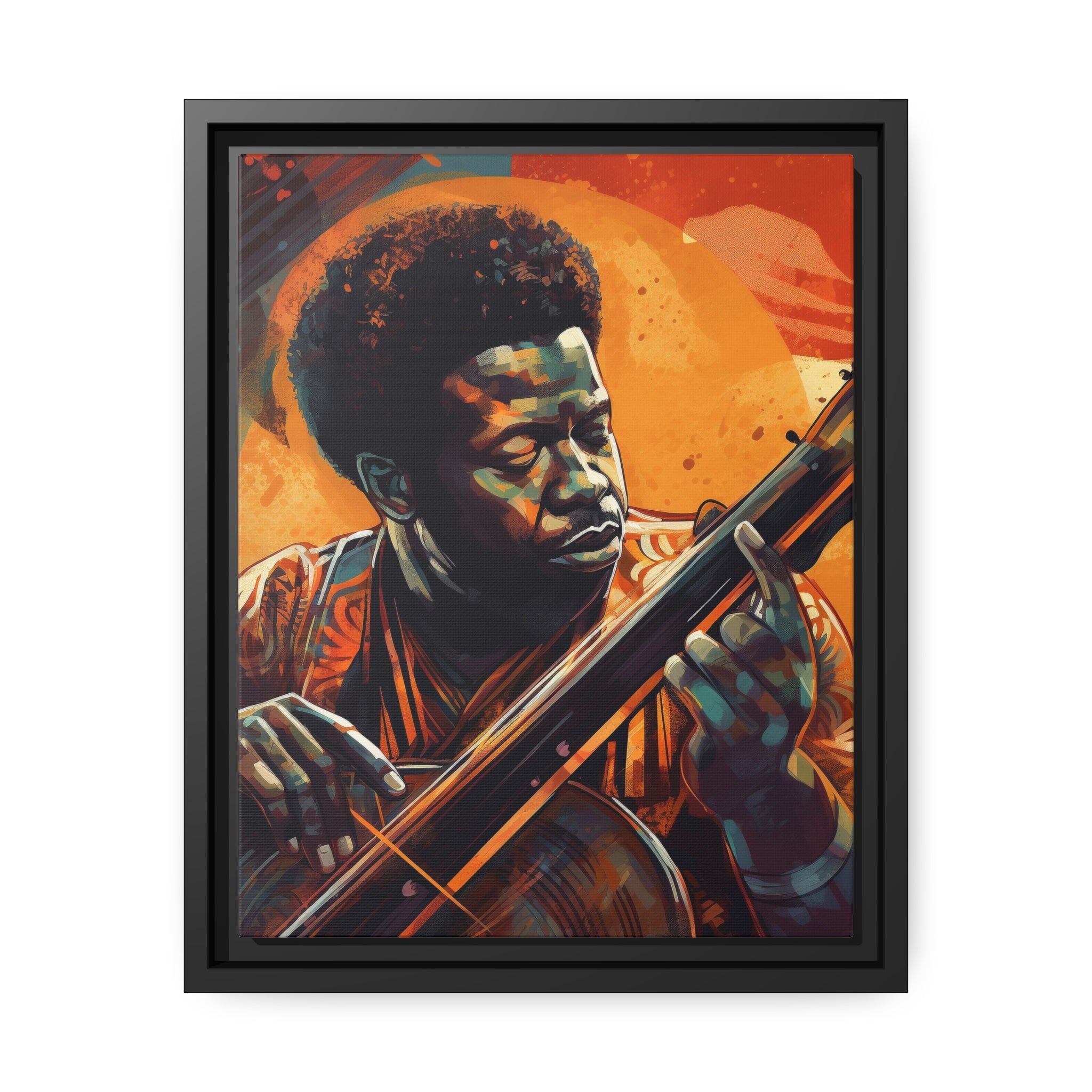 Musician I Matte Canvas, Black Frame