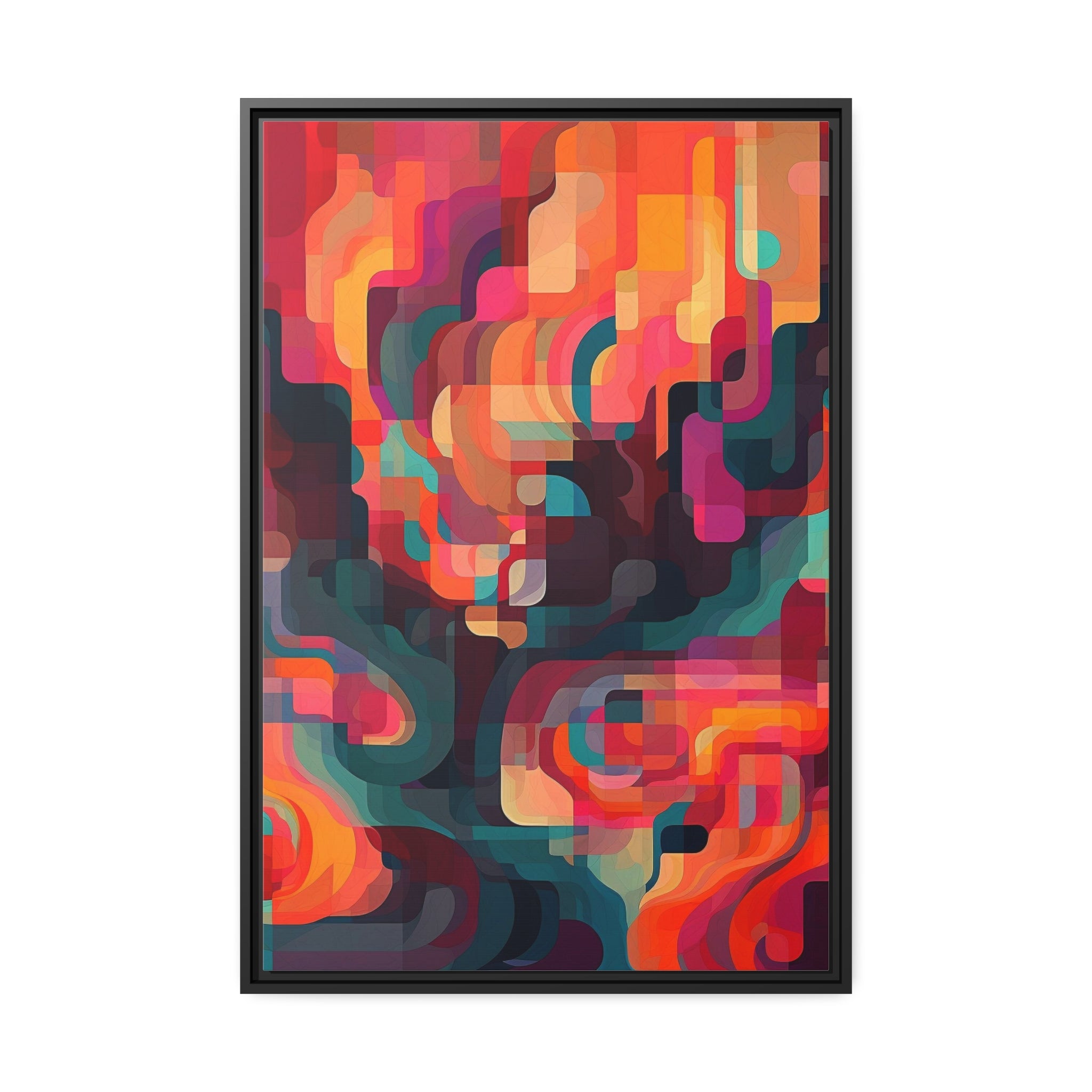 Modern Abstract I Matte Canvas, Black Frame