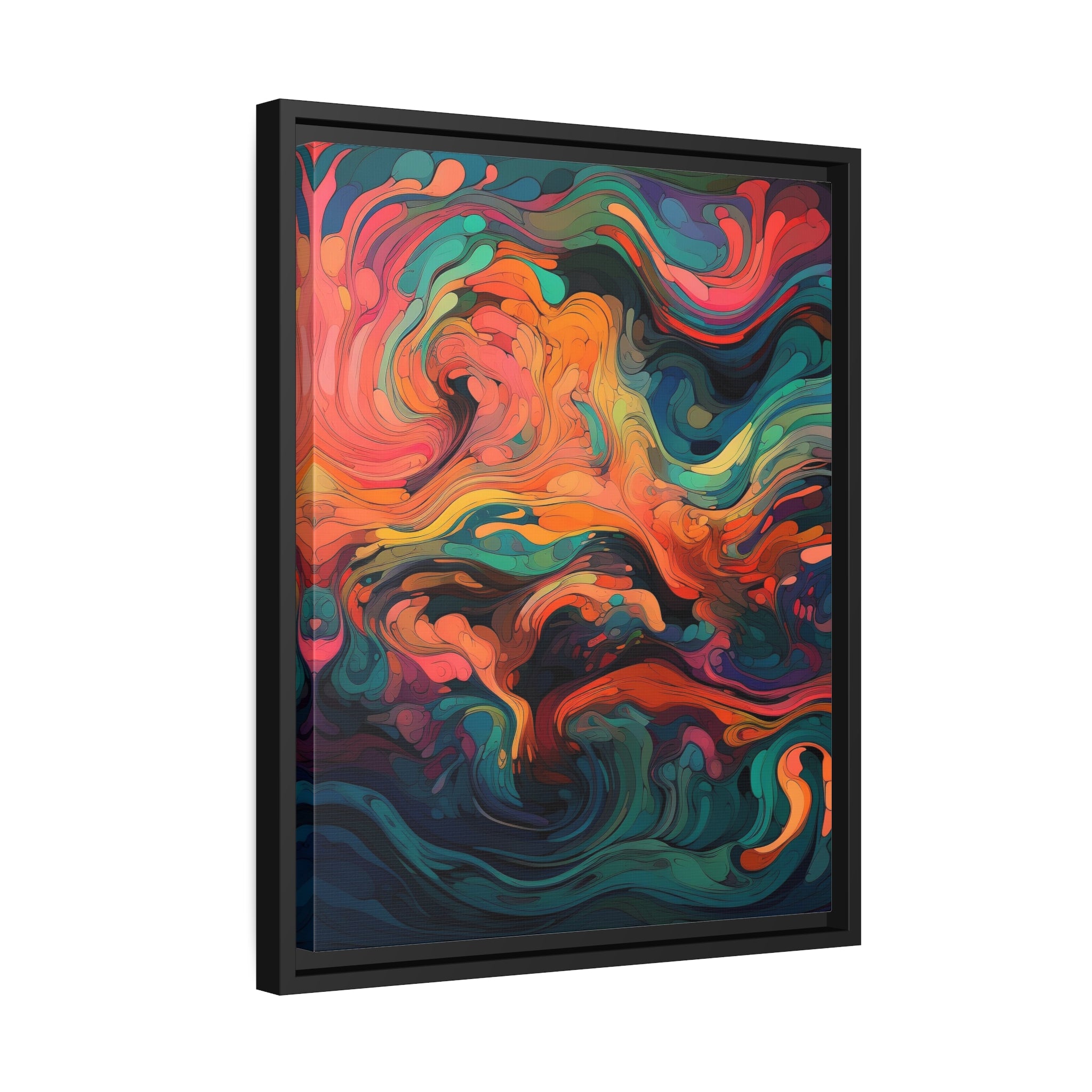 Modern Abstract II Matte Canvas, Black Frame