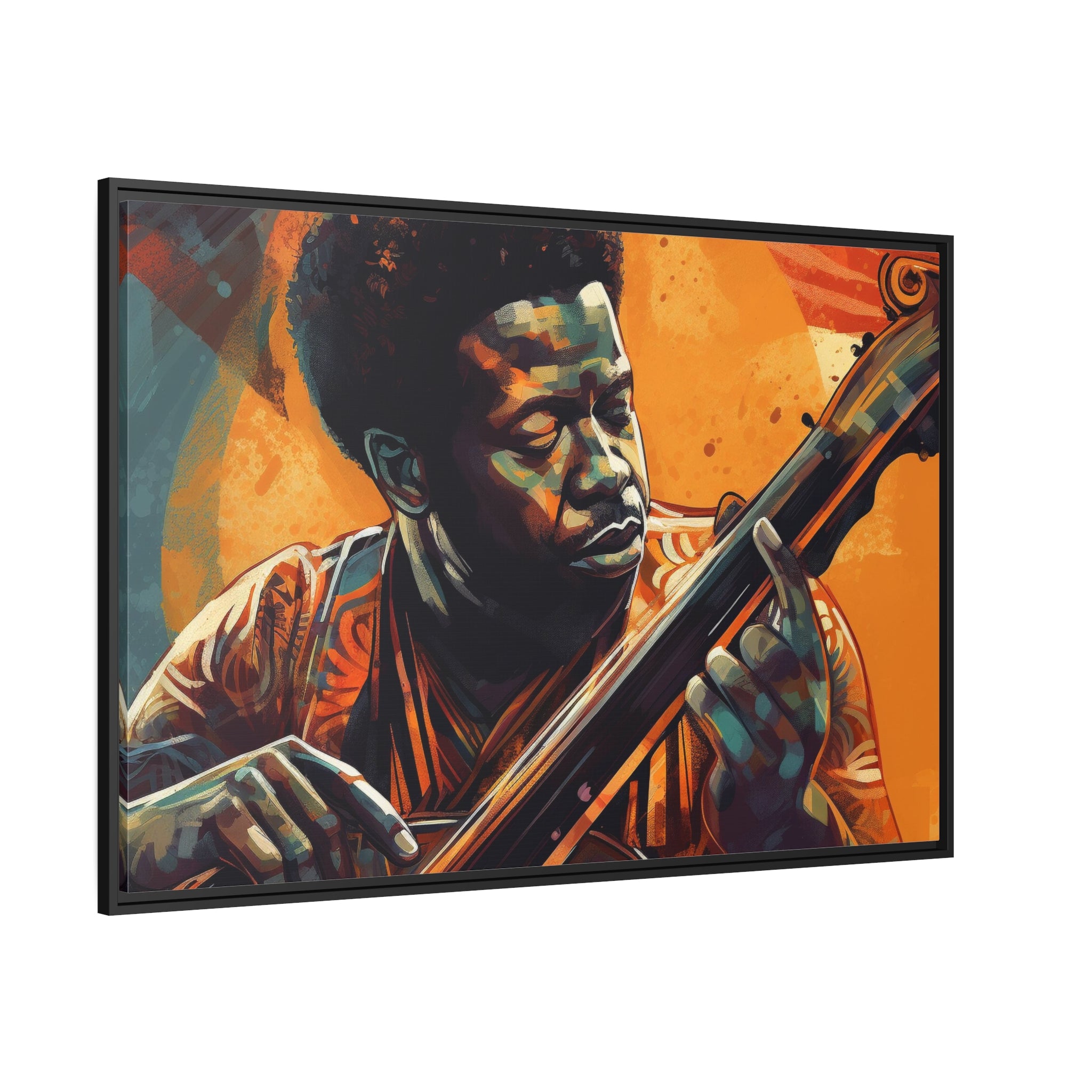 Musician I Matte Canvas, Black Frame