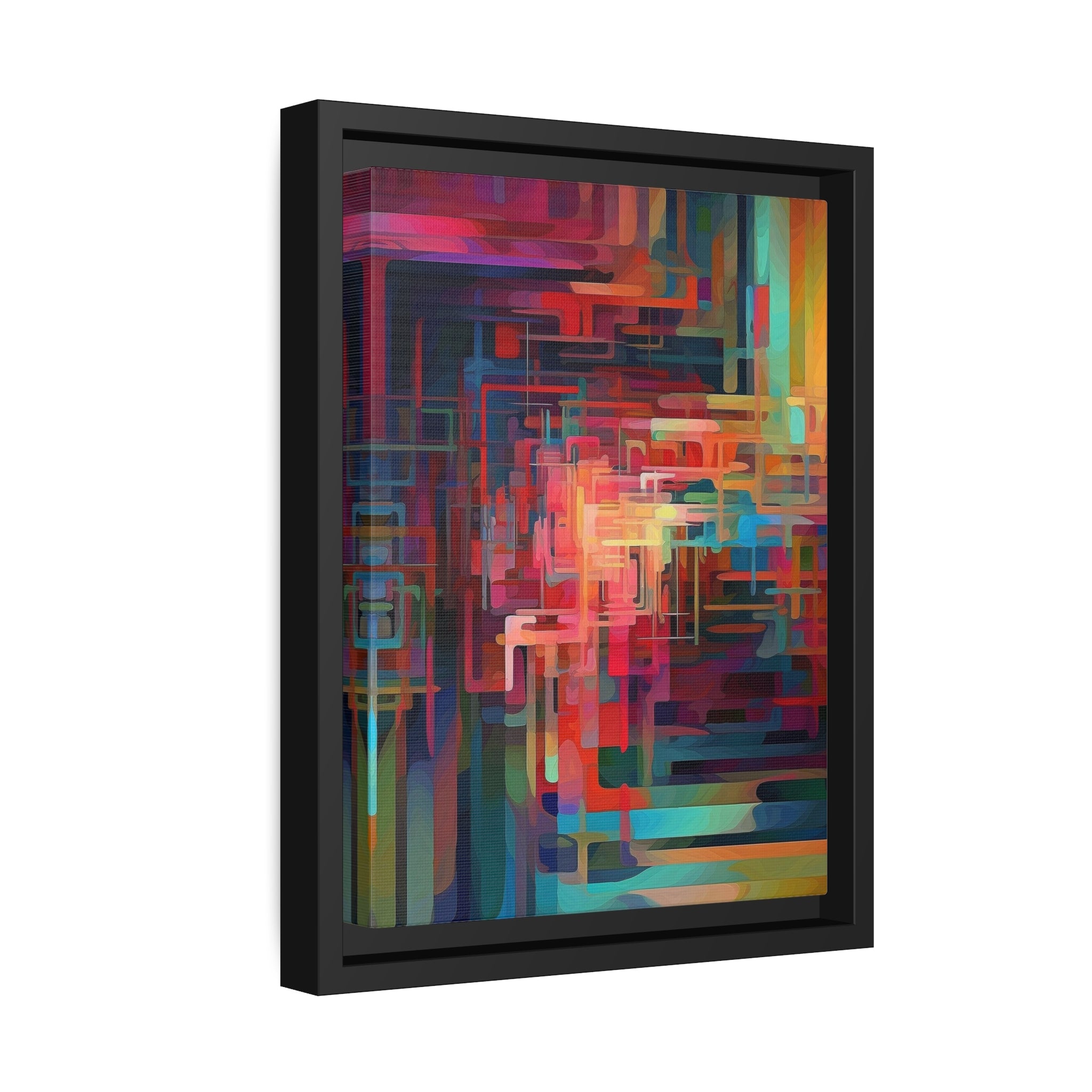 Modern Abstract III Matte Canvas, Black Frame