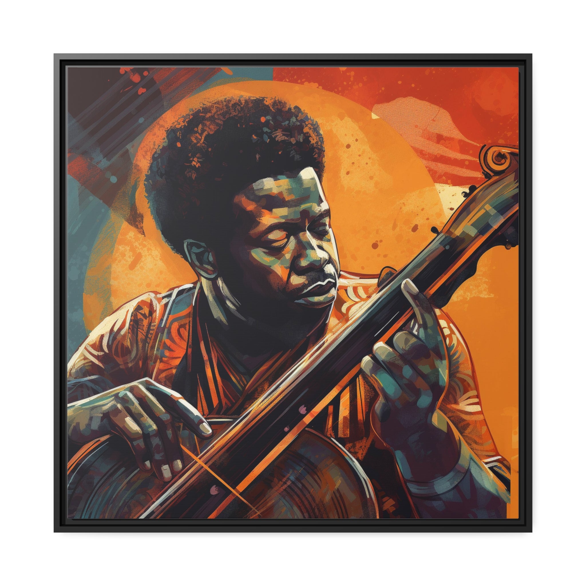 Musician I Matte Canvas, Black Frame