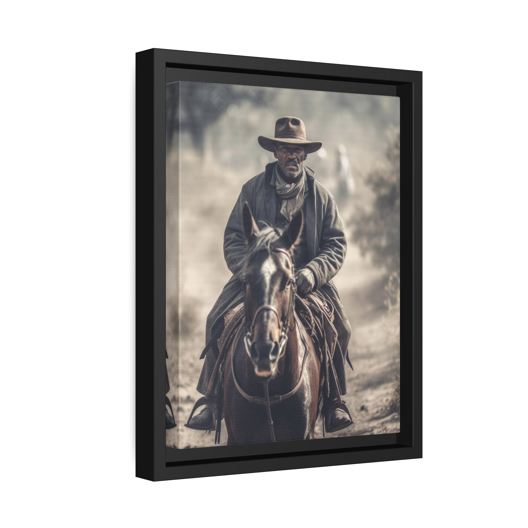 Cowboy II Matte Canvas, Black Frame