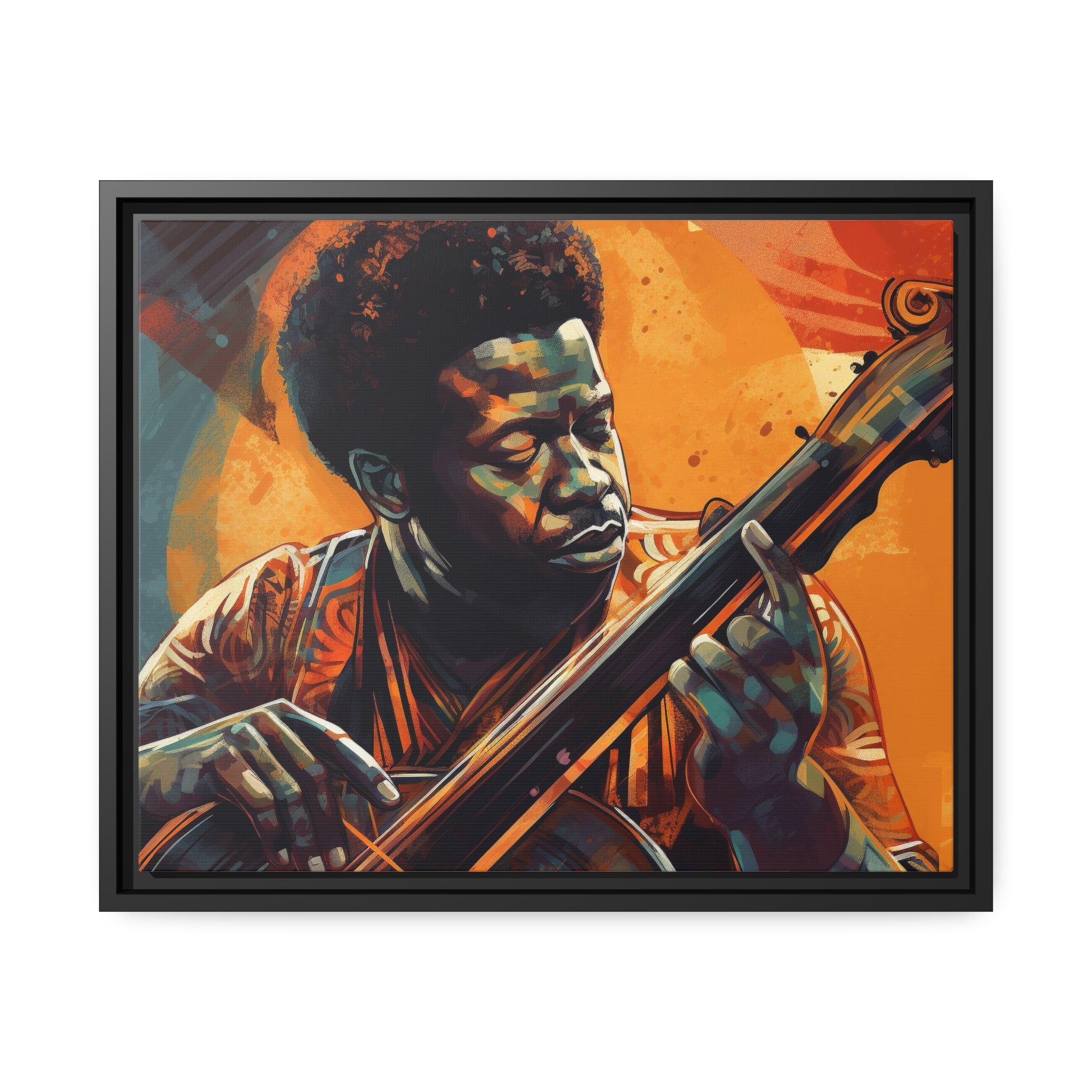 Musician I Matte Canvas, Black Frame