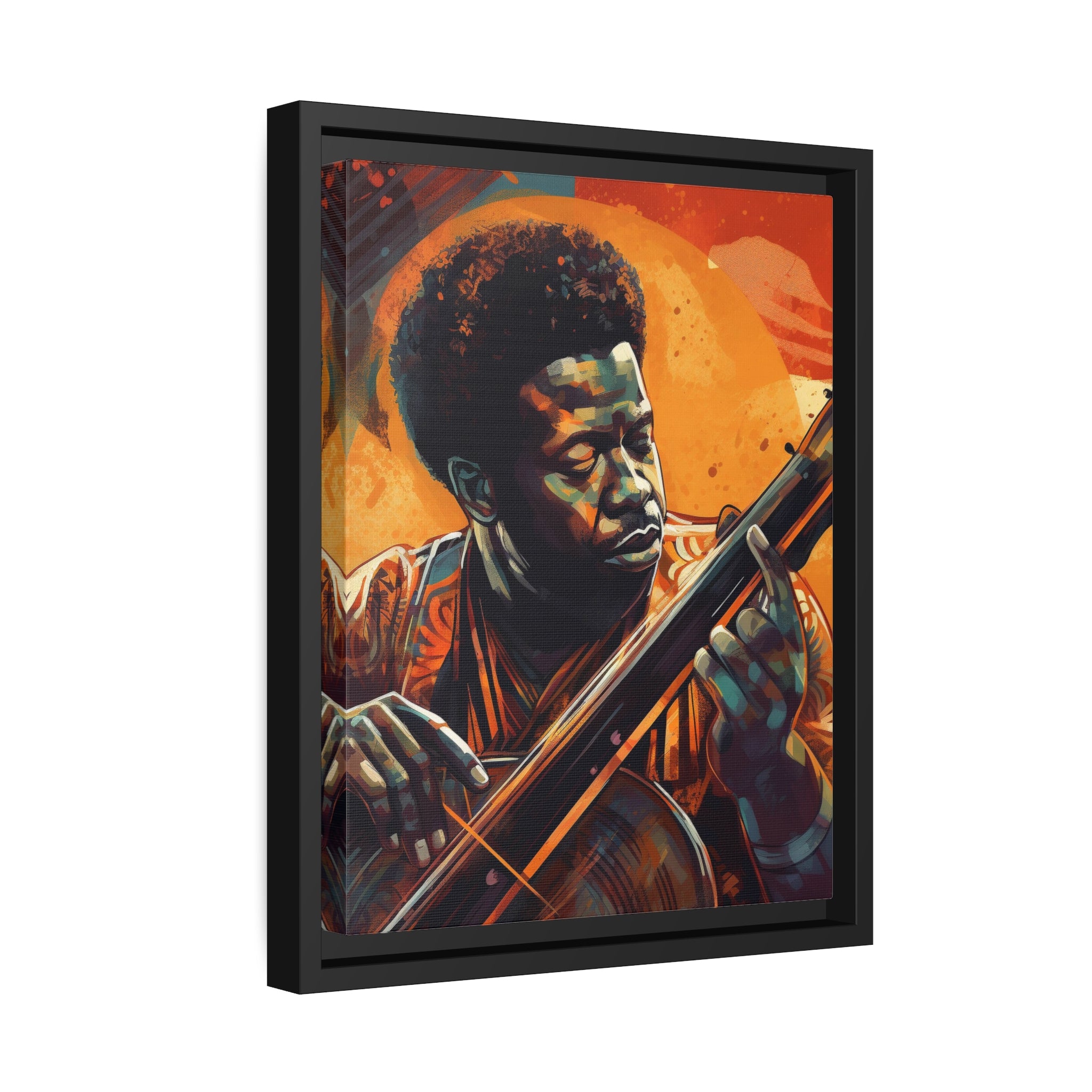 Musician I Matte Canvas, Black Frame