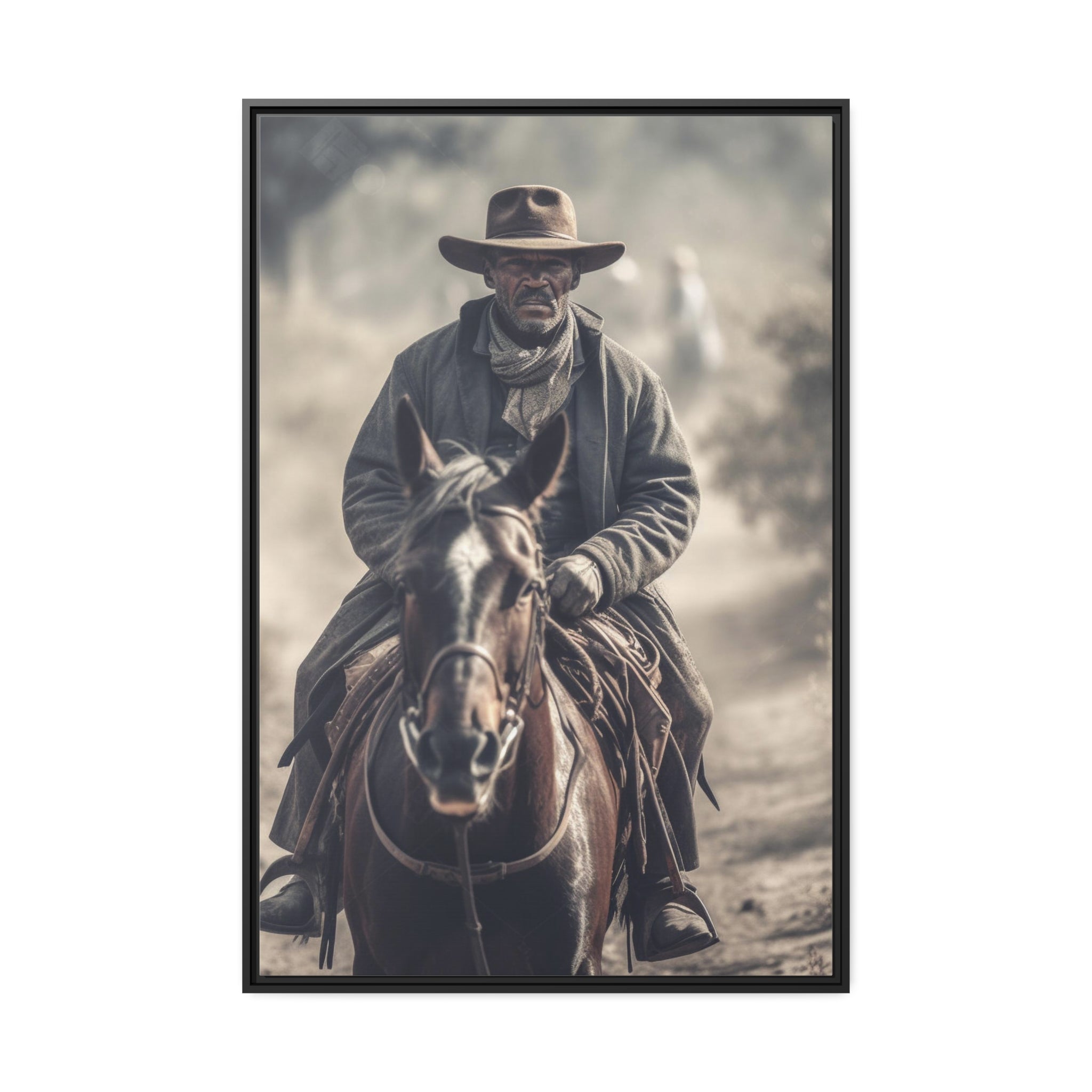 Cowboy II Matte Canvas, Black Frame