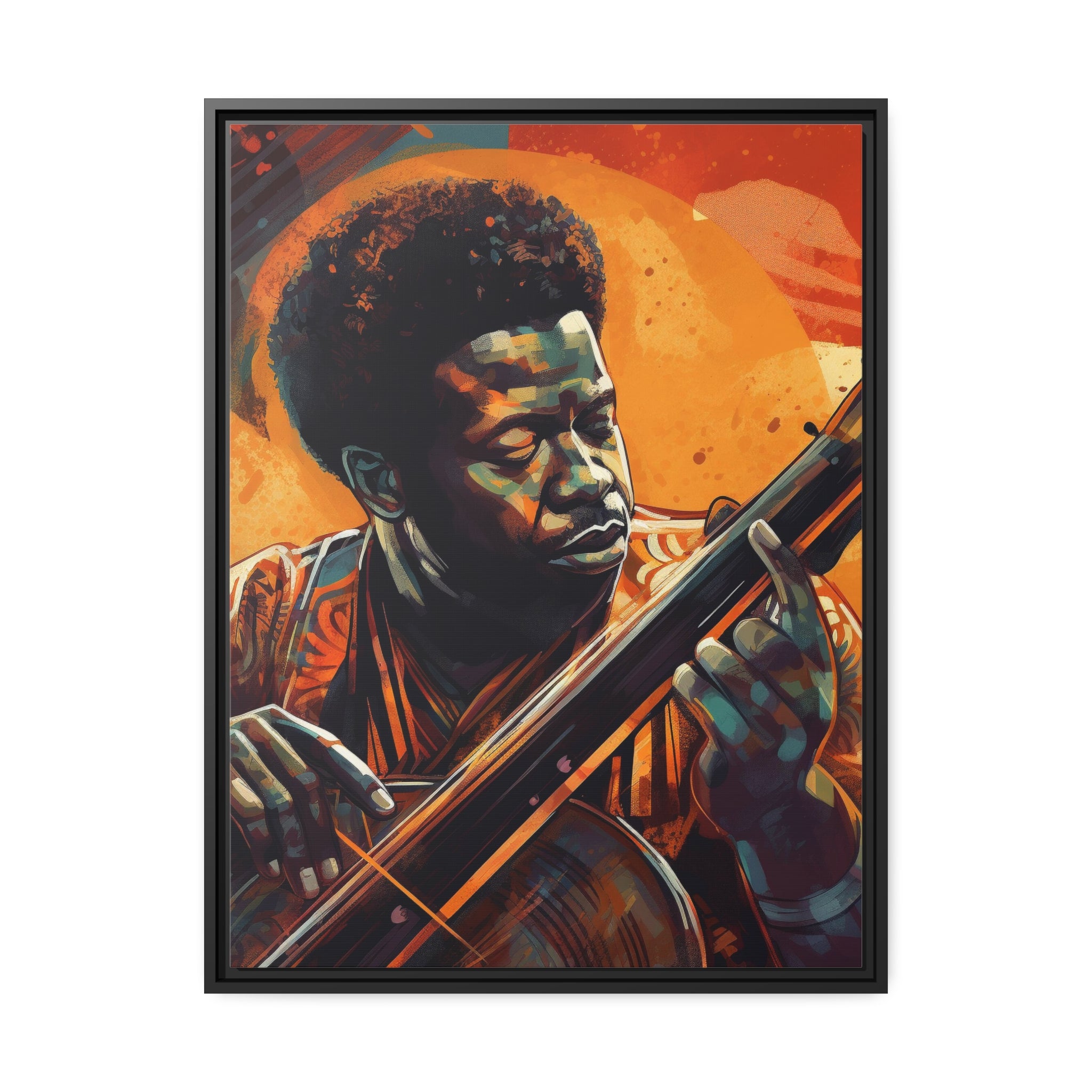 Musician I Matte Canvas, Black Frame