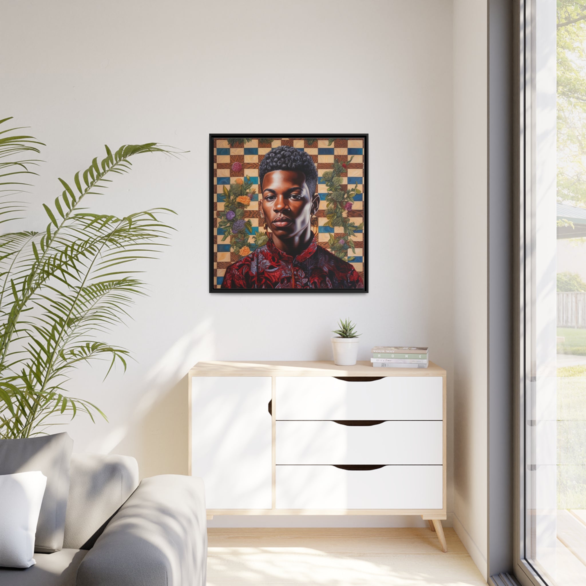 Black Boy Joy I Wall Art Matte Canvas, Black Frame