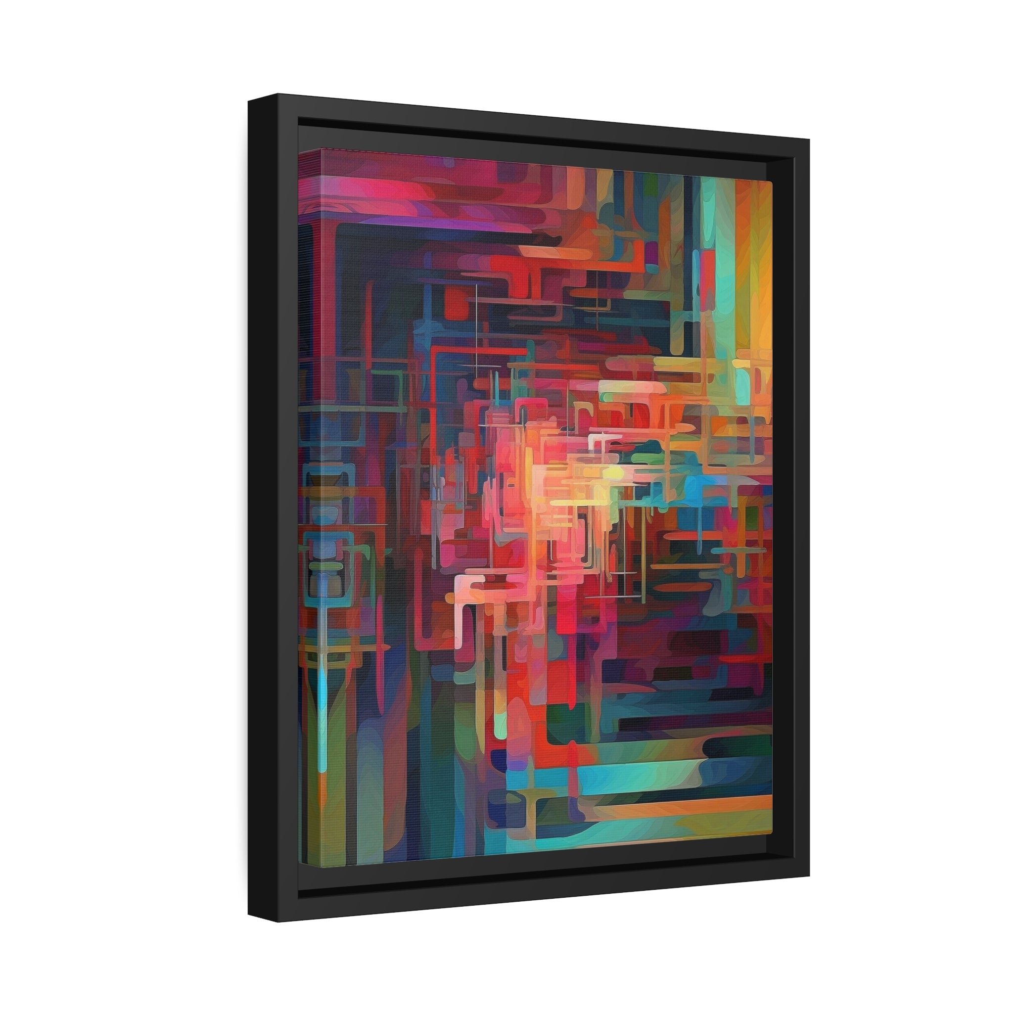 Modern Abstract III Matte Canvas, Black Frame