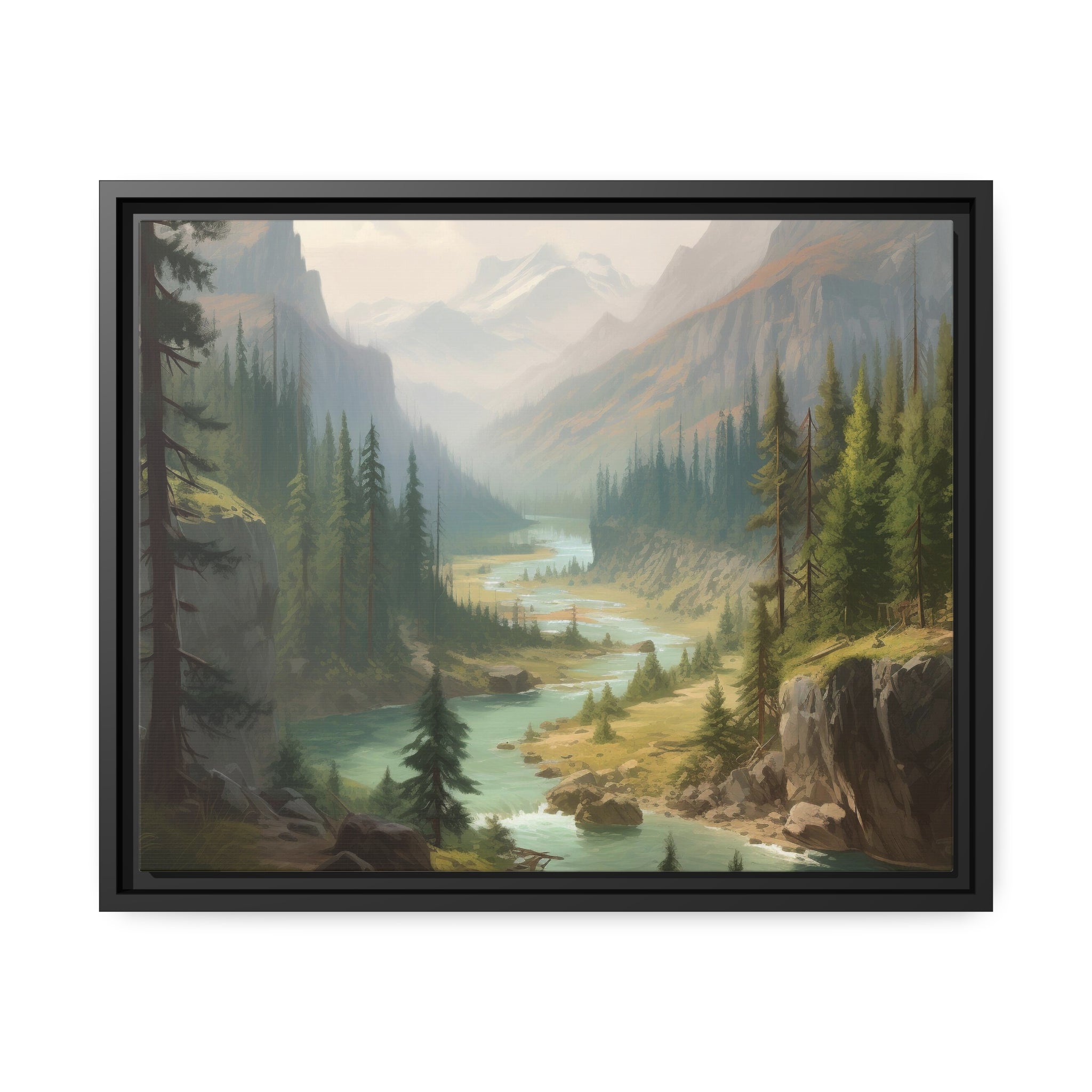 Forest I Matte Canvas, Black Frame