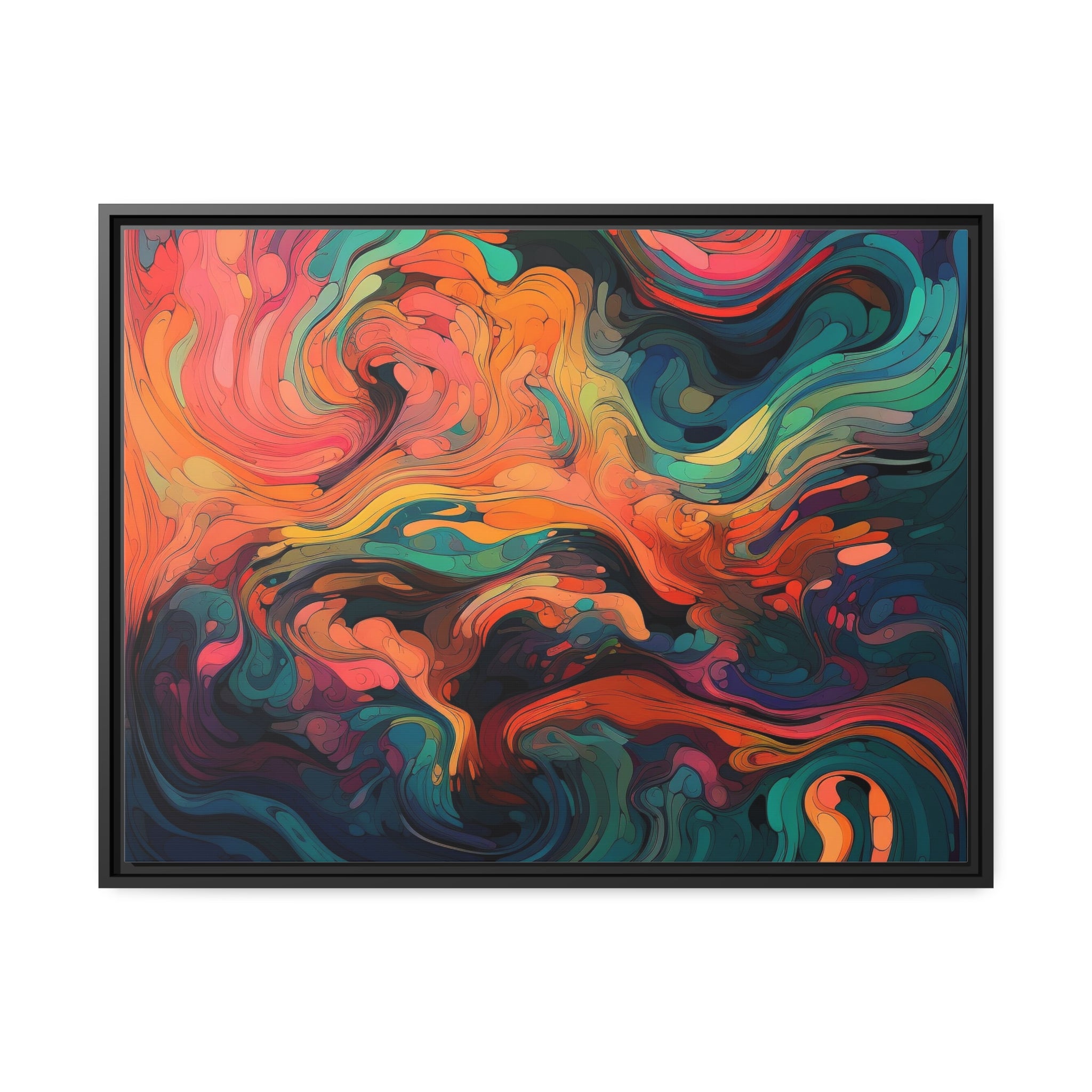 Modern Abstract II Matte Canvas, Black Frame