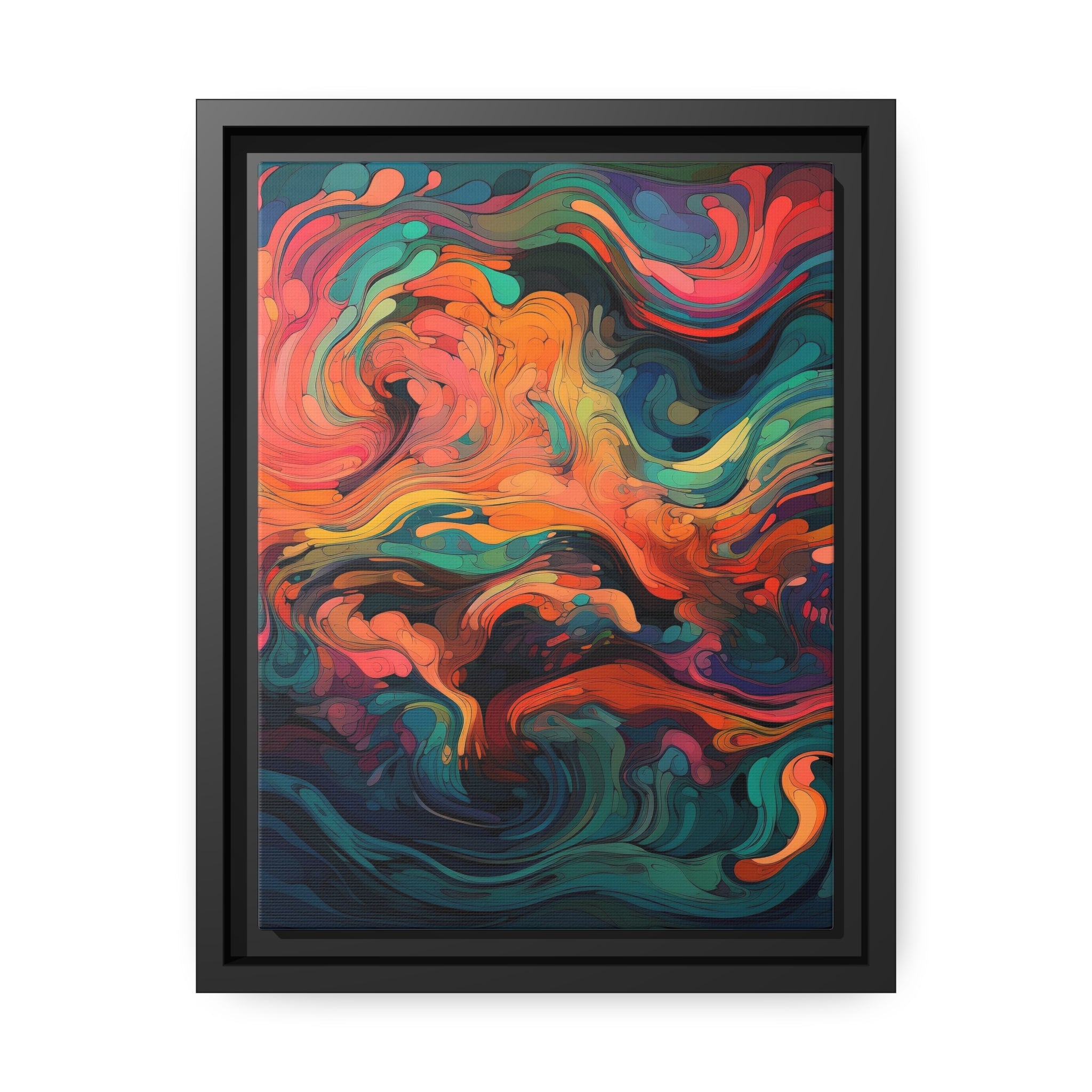 Modern Abstract II Matte Canvas, Black Frame