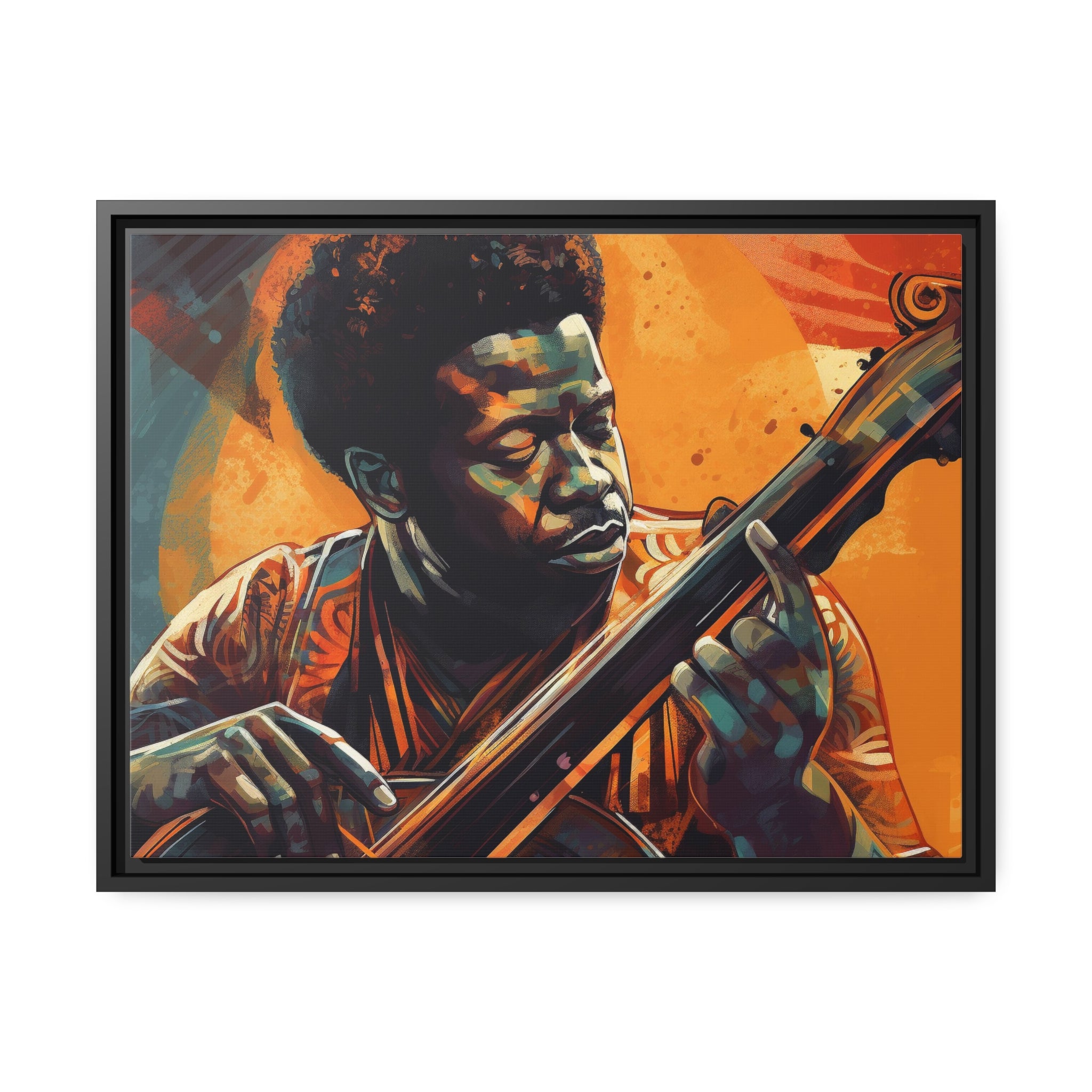 Musician I Matte Canvas, Black Frame